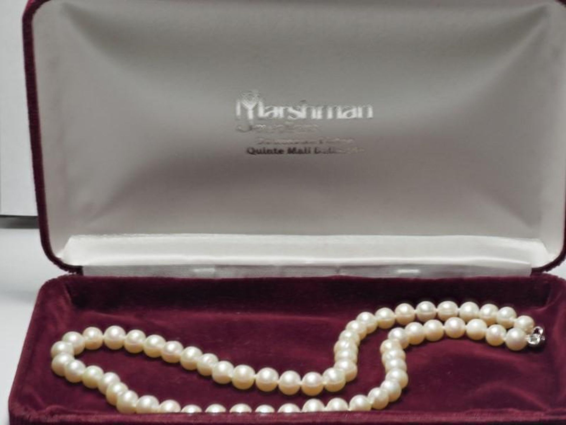 Sterling Silver Freshwater Pearl Necklace. Insurance Value $1100 (40-NT128) - Image 2 of 3