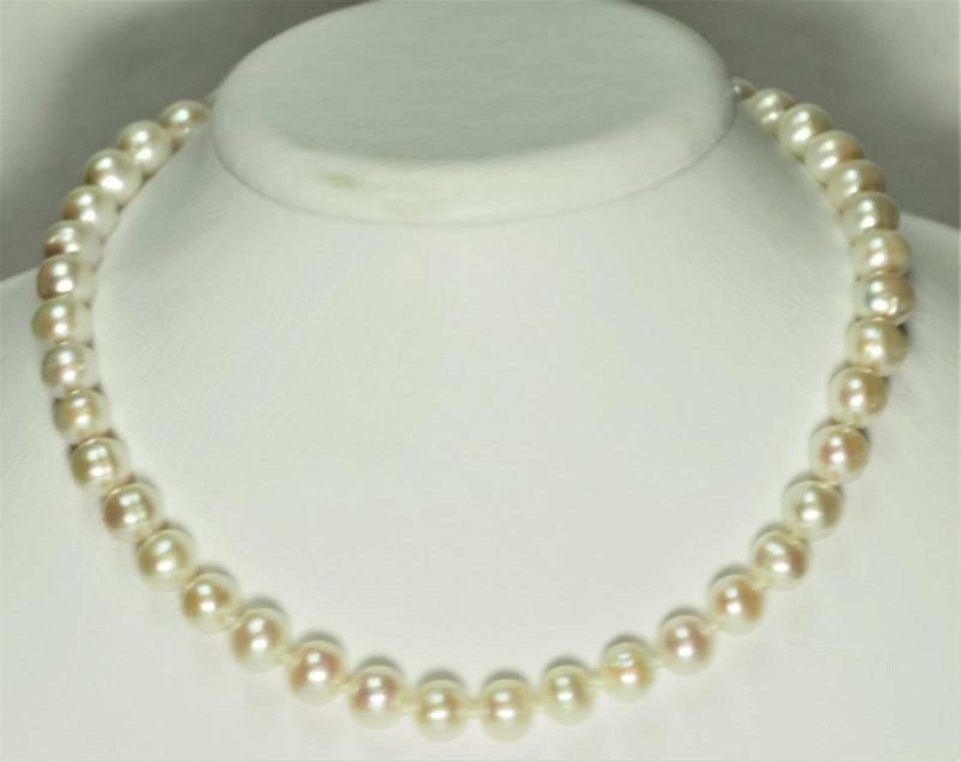 Sterling Silver Freshwater Pearl Necklace. Insurance Value $1100 (40-NT128)