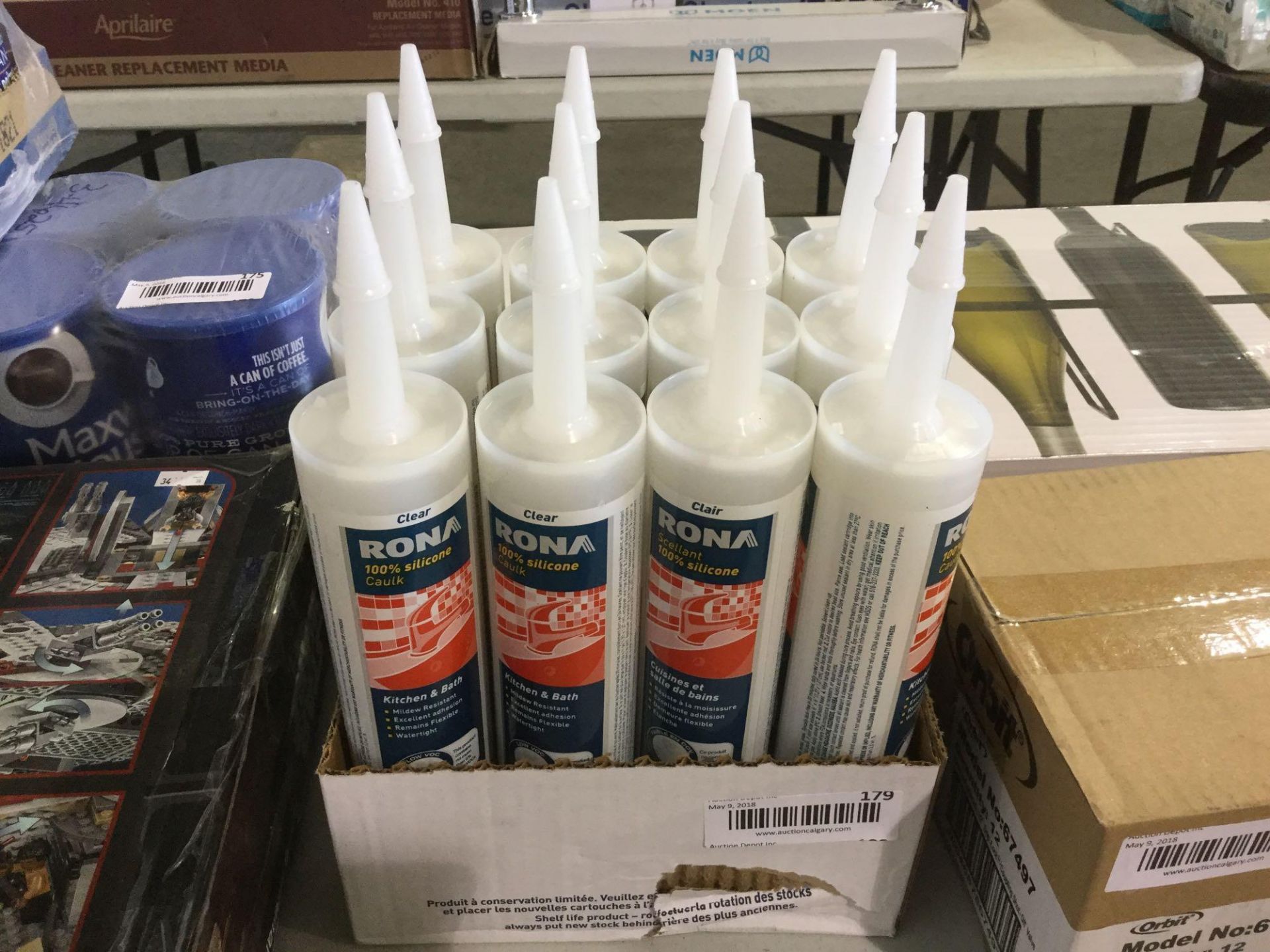 Case of 12 Rona Silicone Caulk