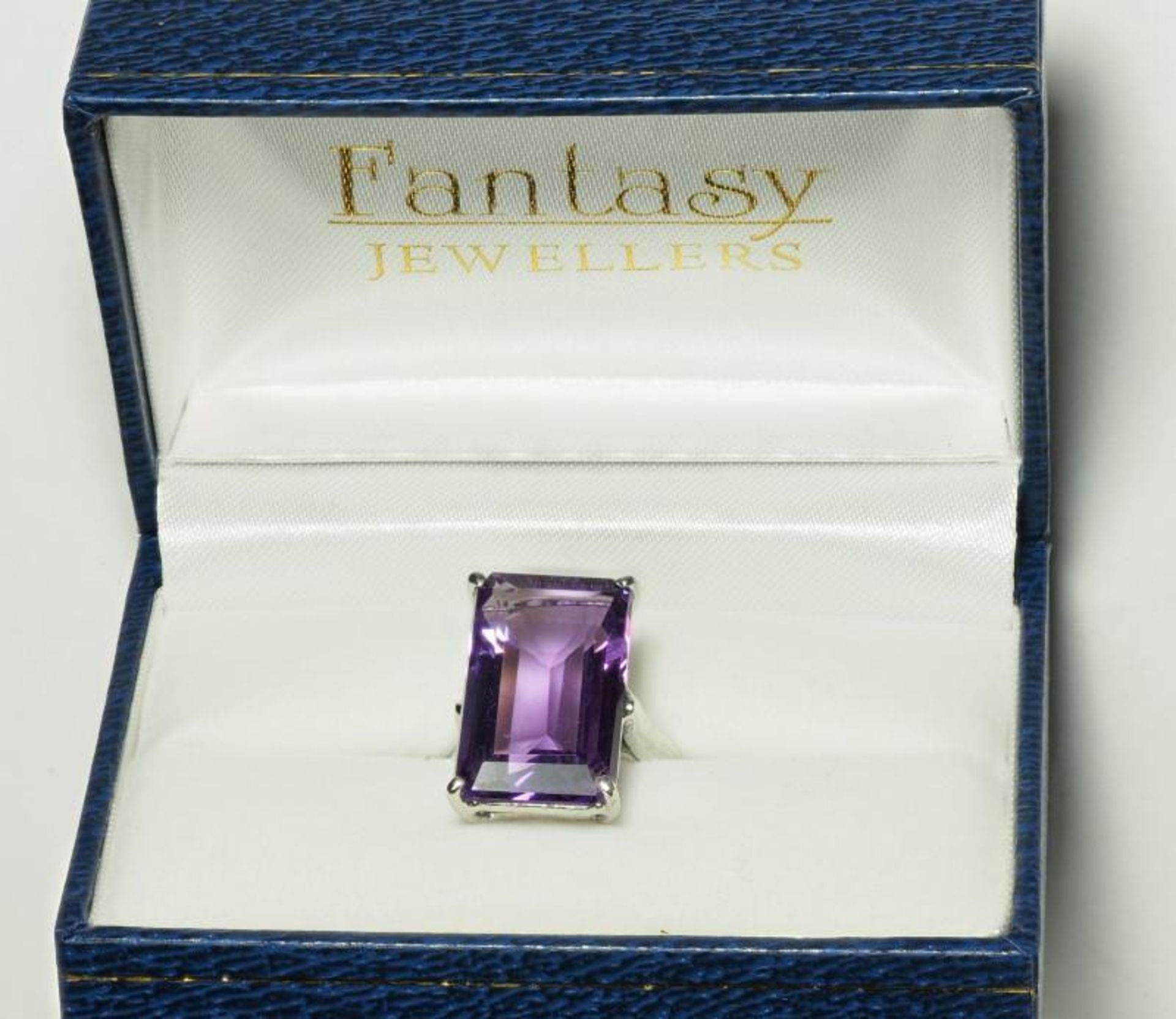 Sterling Silver Large Amethyst (11.0ct) Ring. Retail Appraised Value $600 (17-NT128) - Image 2 of 3