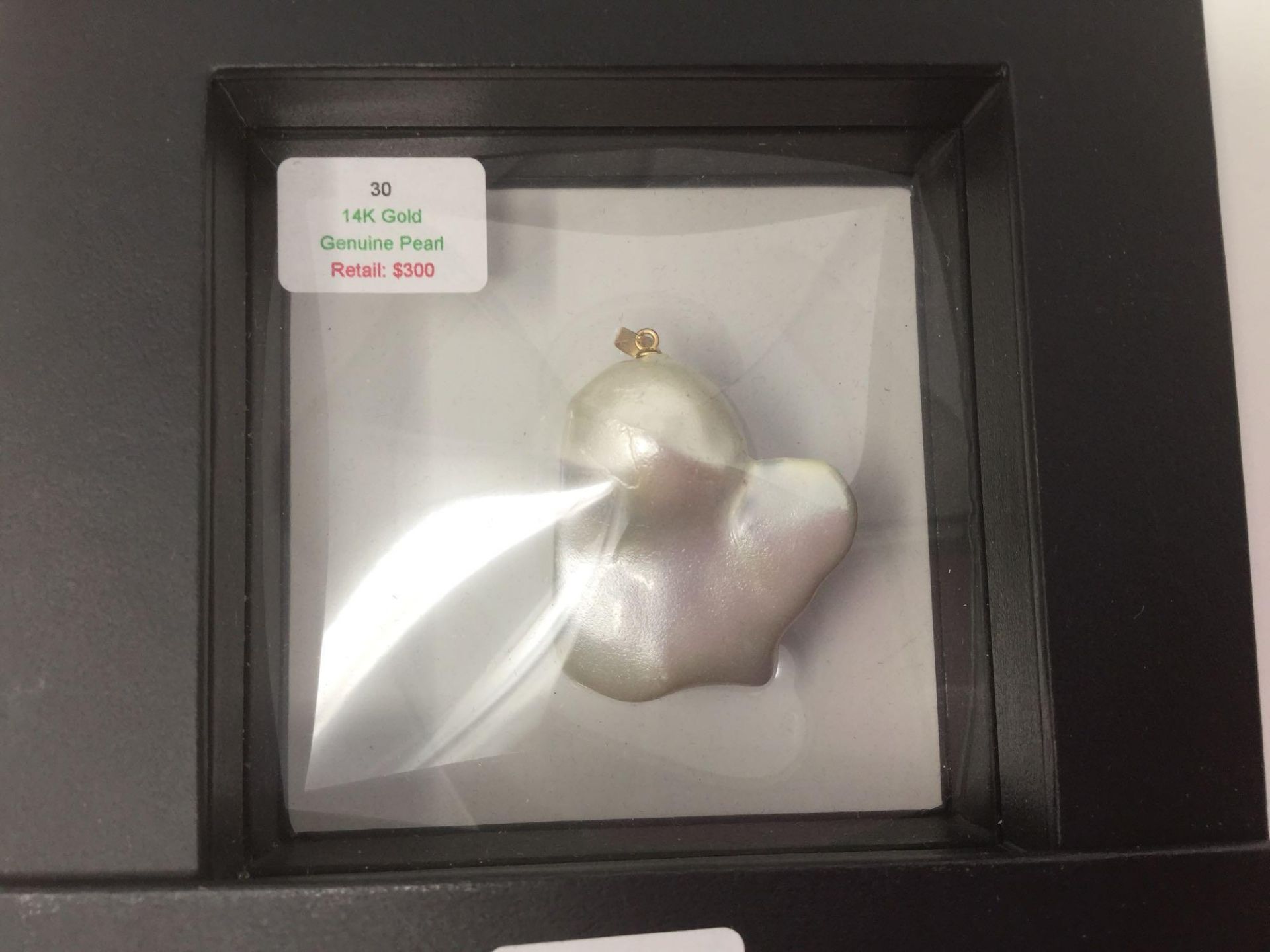 14KT Gold Genuine Pearl - Retail $300 - Image 2 of 2