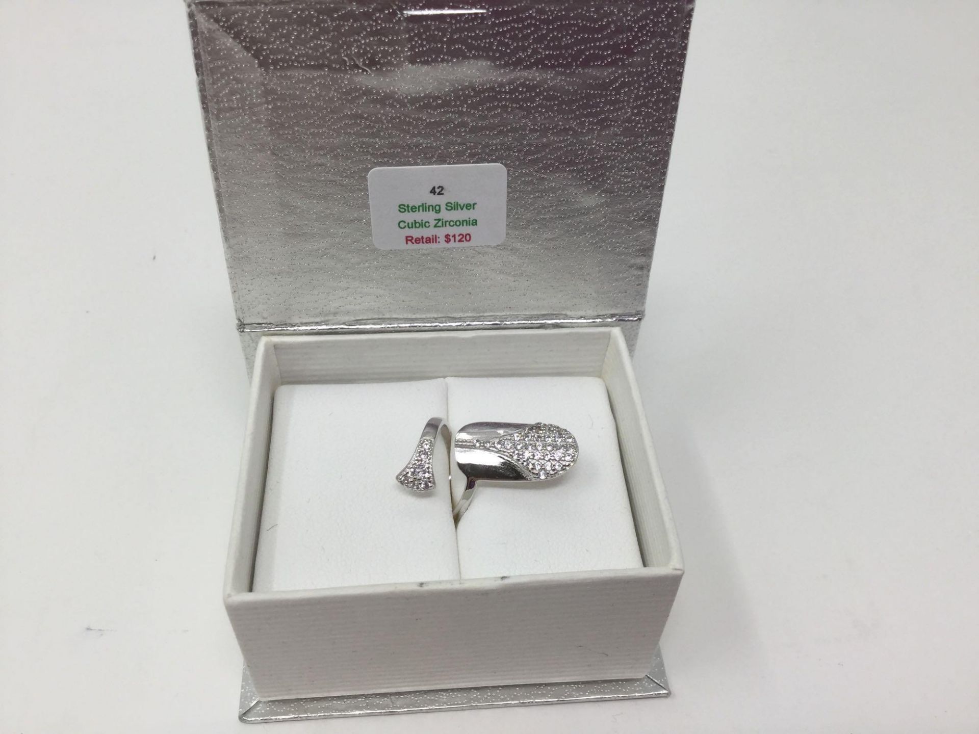 Sterling Silver Cubic Zirconia Ring - Retail $120