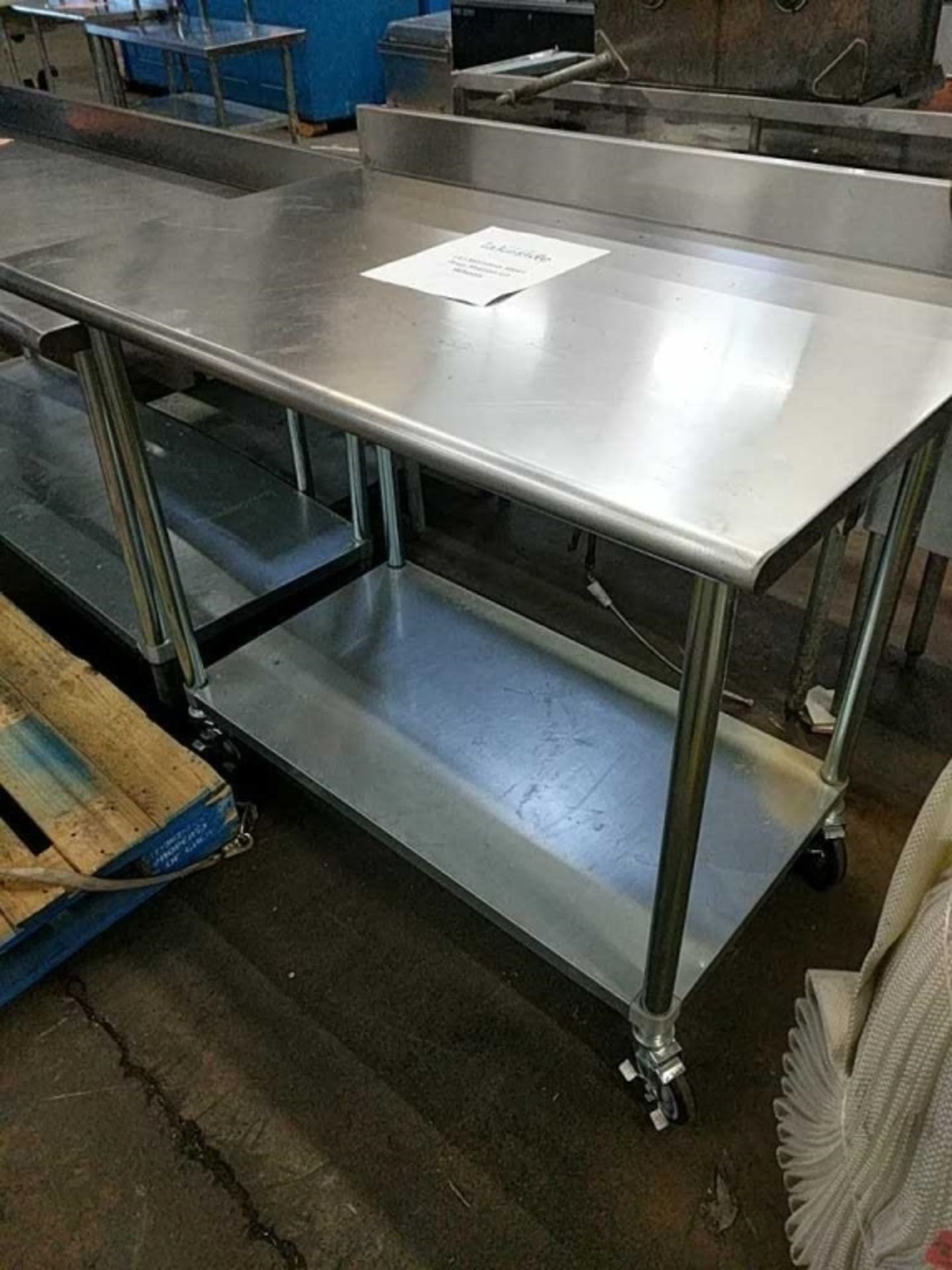 Stainless Steel Prep Table on Wheels - Image 2 of 2
