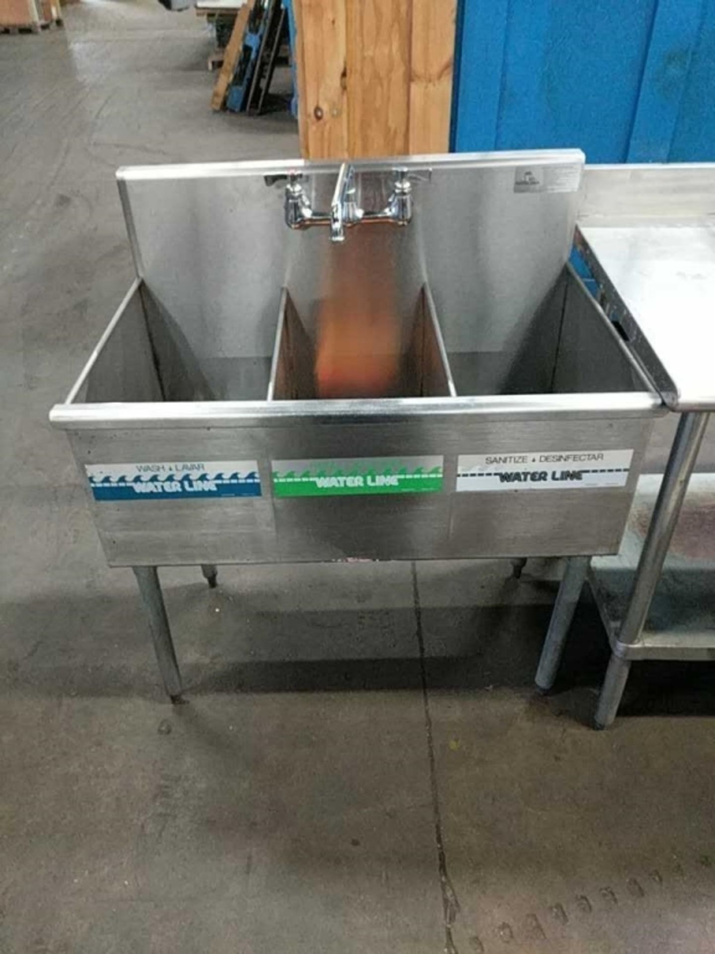 3 Compartment Stainless Steel Sink