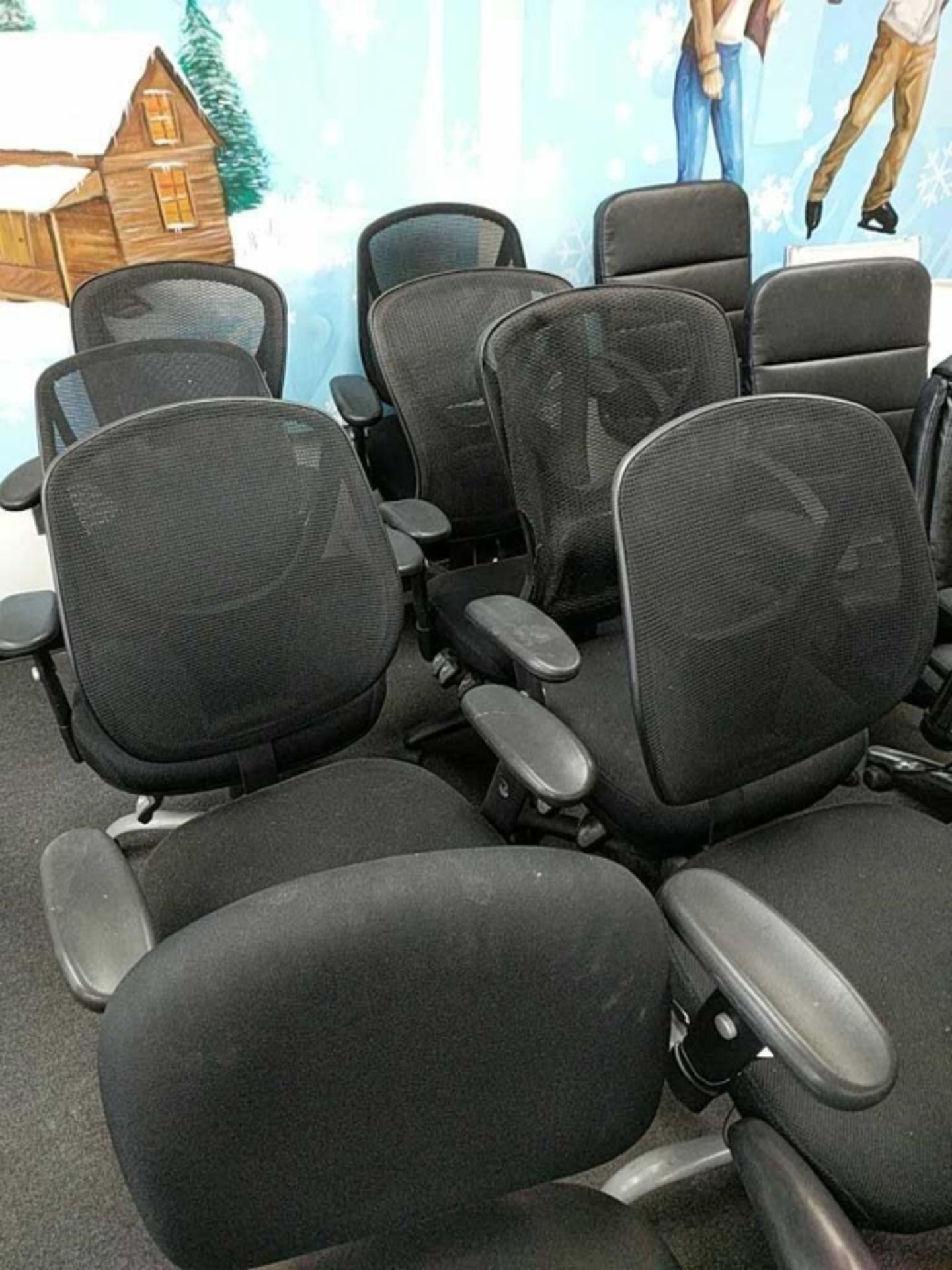 Lot of Mesh Work Chairs