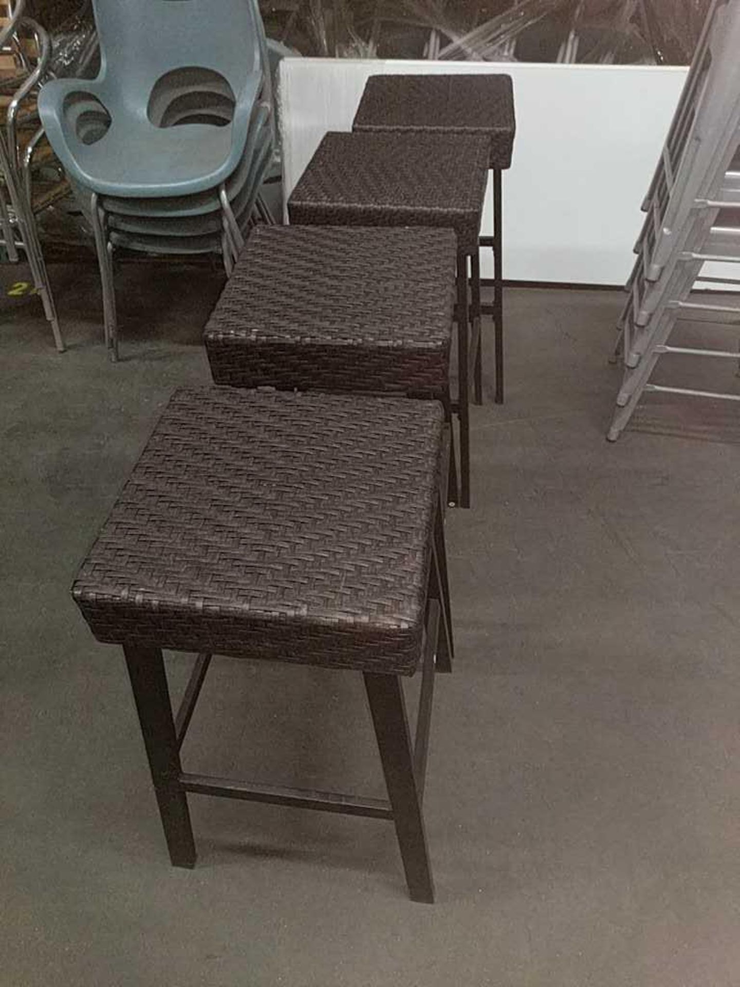 Lot of Wicker Stools