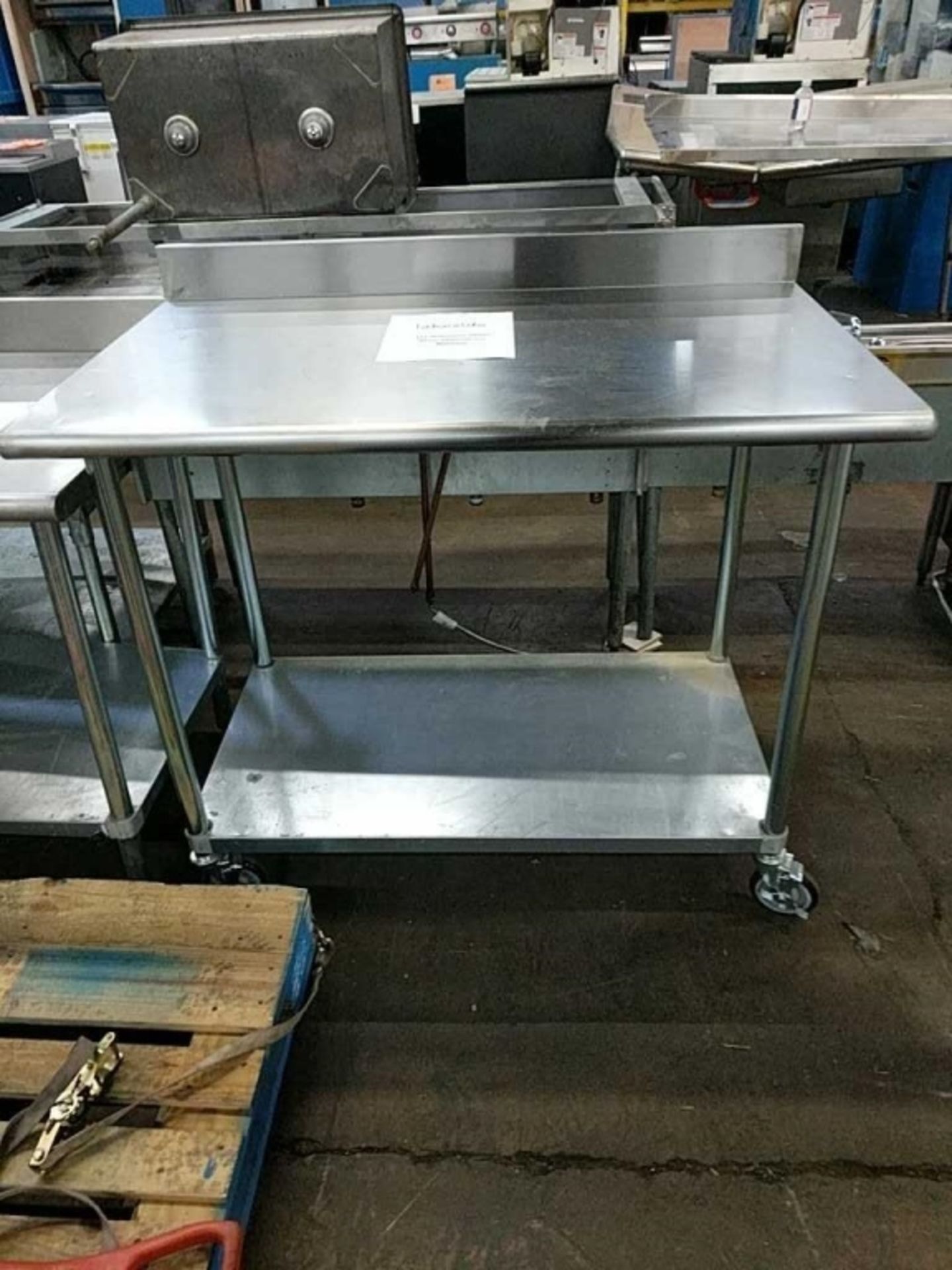 Stainless Steel Prep Table on Wheels