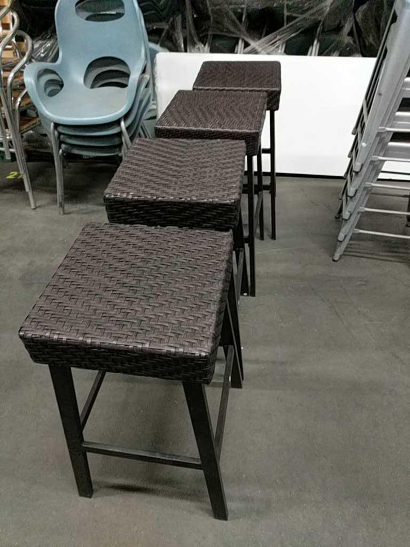Lot of Wicker Stools - Image 2 of 3