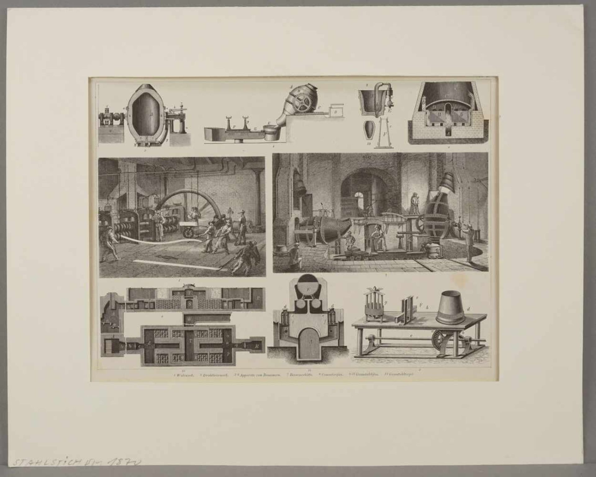 Unbekannter Künstler, "Bercwesen"Stahlstich/Papier, um 1870, verschiedene Darstellungen vom - Bild 2 aus 3