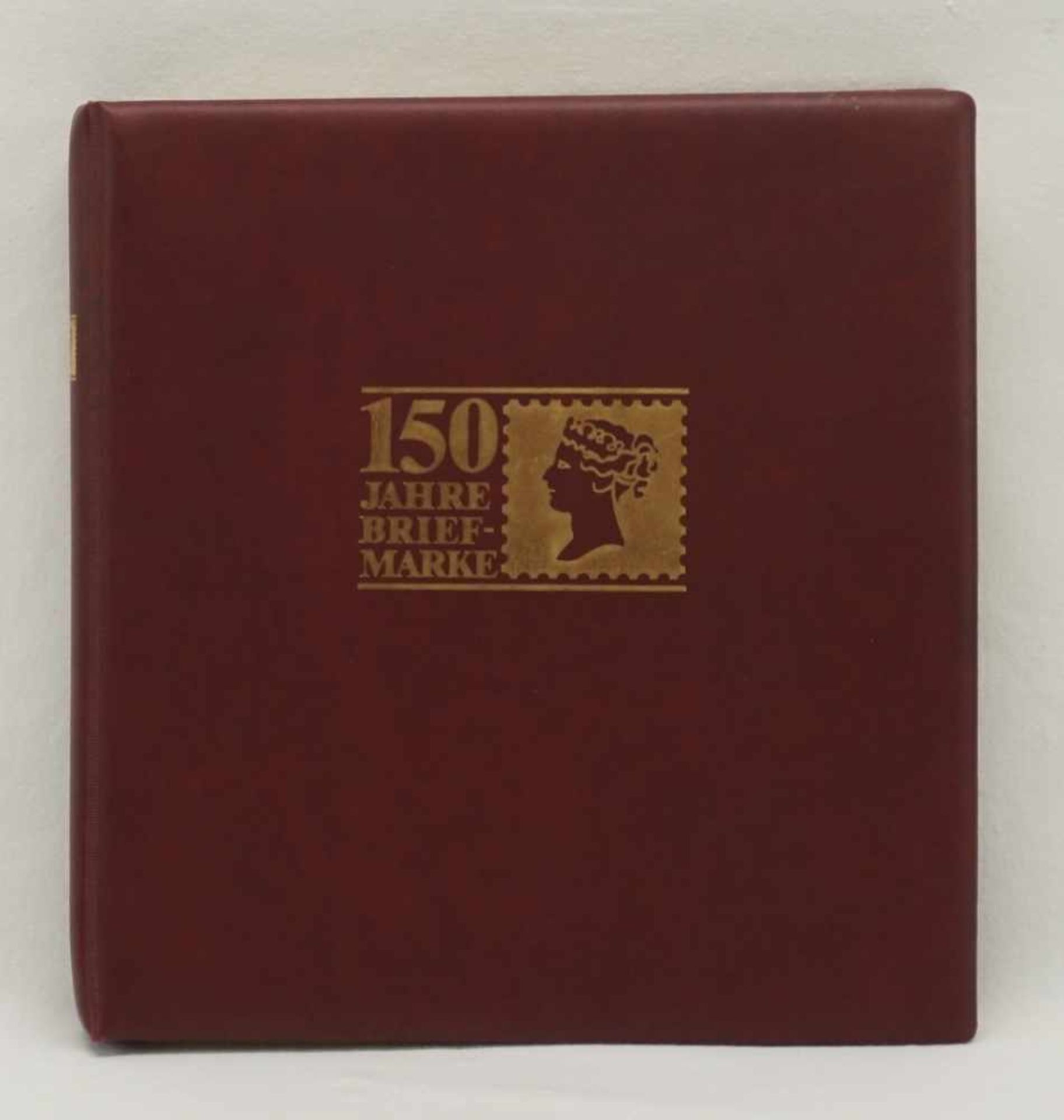 Album "150 Jahre Briefmarke"Softcover-Album, Sieger Verlag, 1990, vorgedruckte Blätter mit vielen