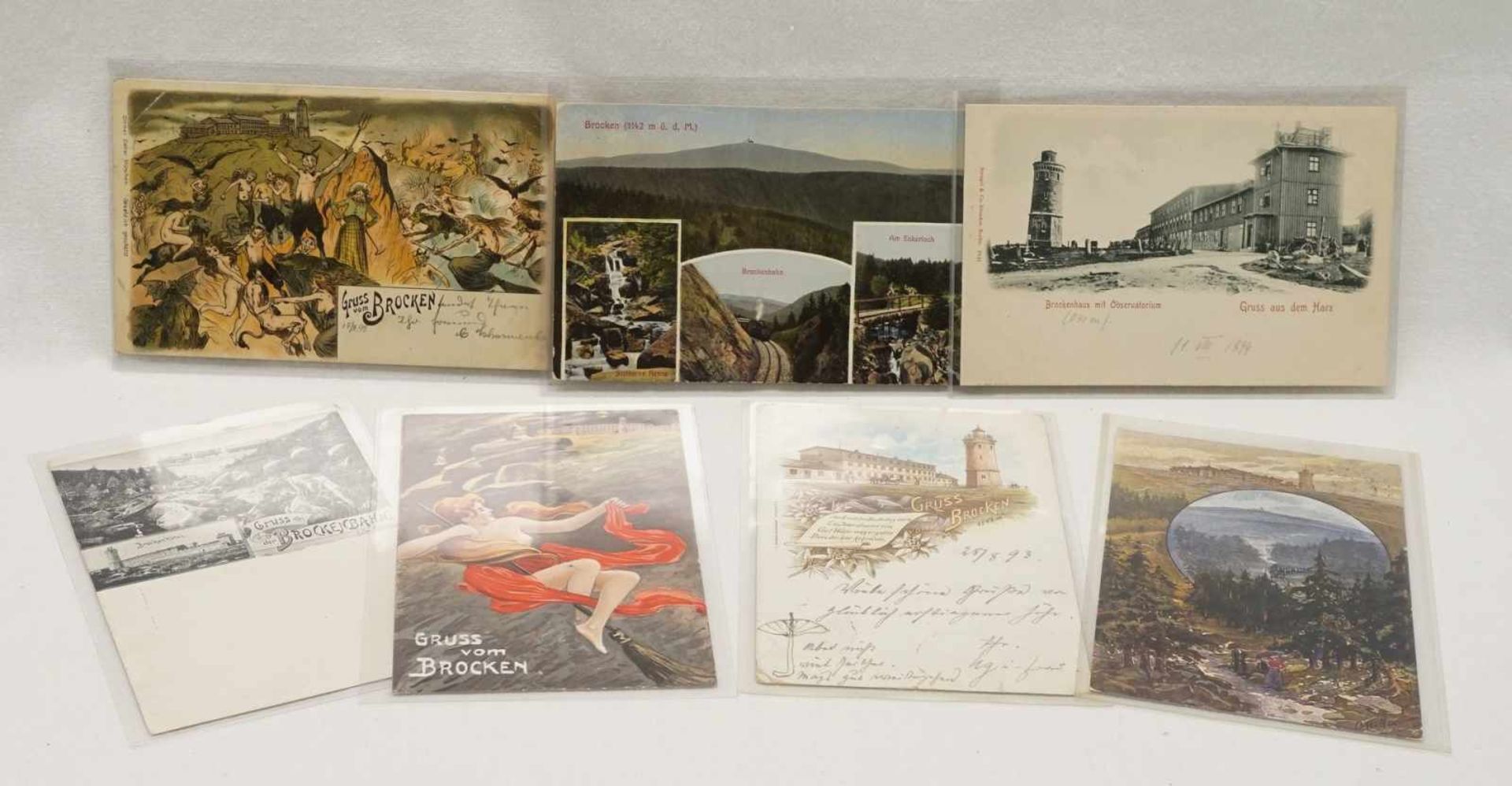 24 Postkarten vom Brocken, 1886 - 1926schöne Sammlung zum Thema Brocken, Gruß- und Lithografie- - Bild 3 aus 5