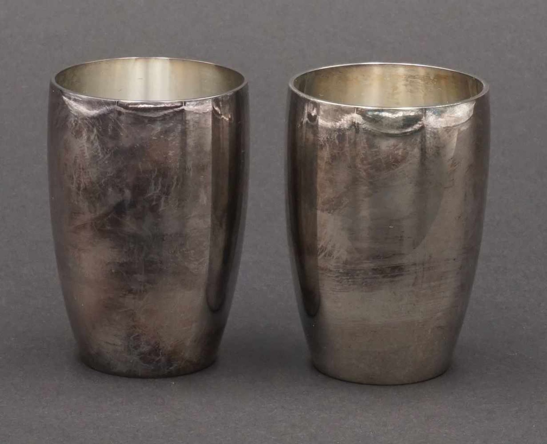 Paar Koch & Bergfeld Schnapsbecher, 1945 - 1948925/- Silber, "Schlüssel", "925" sowie "Halbmond