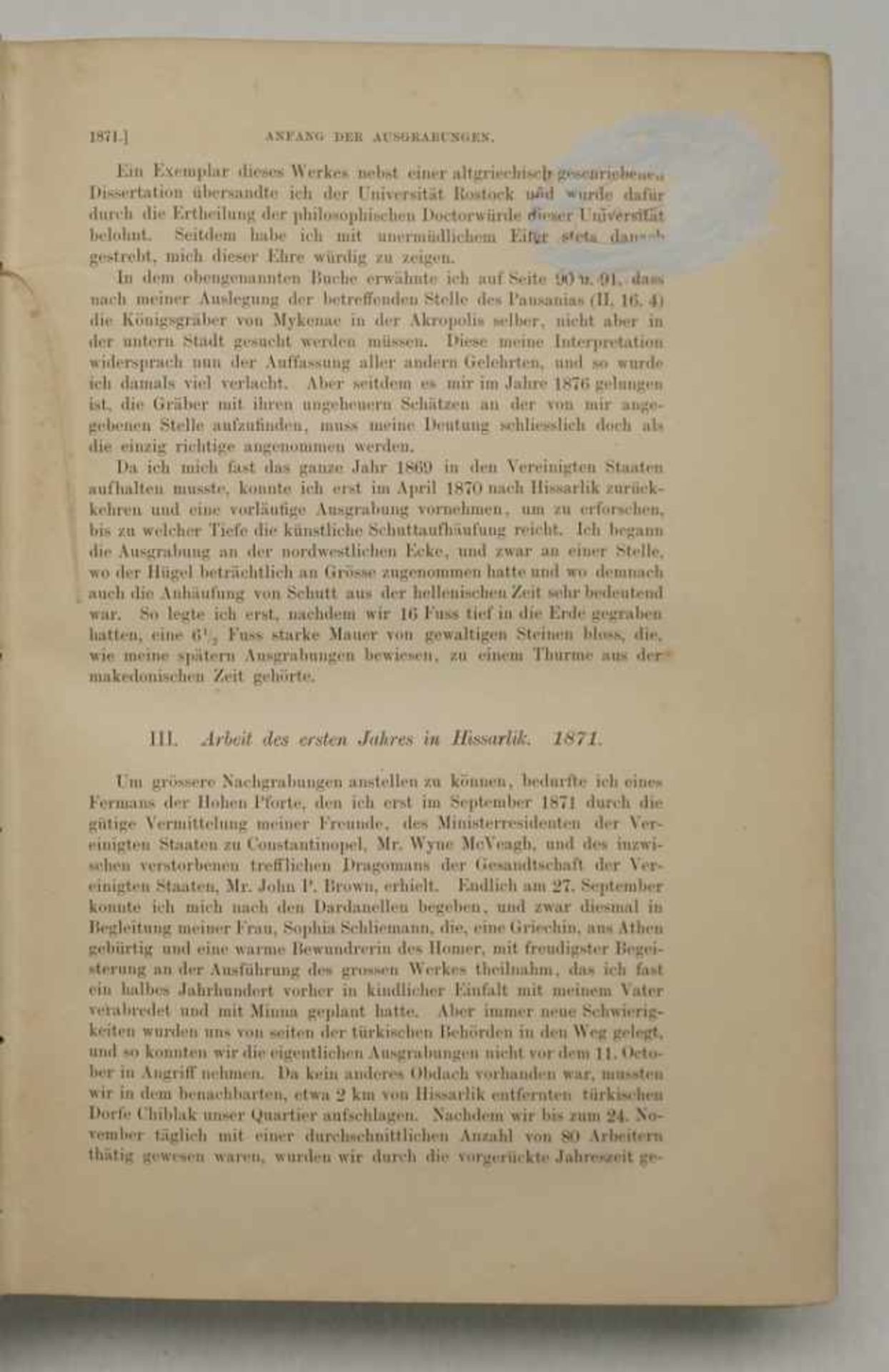 Heinrich Schliemann, "Ilios. Stadt und Land der Trojaner"1881, Forschungen und Entdeckungen in der - Image 5 of 5