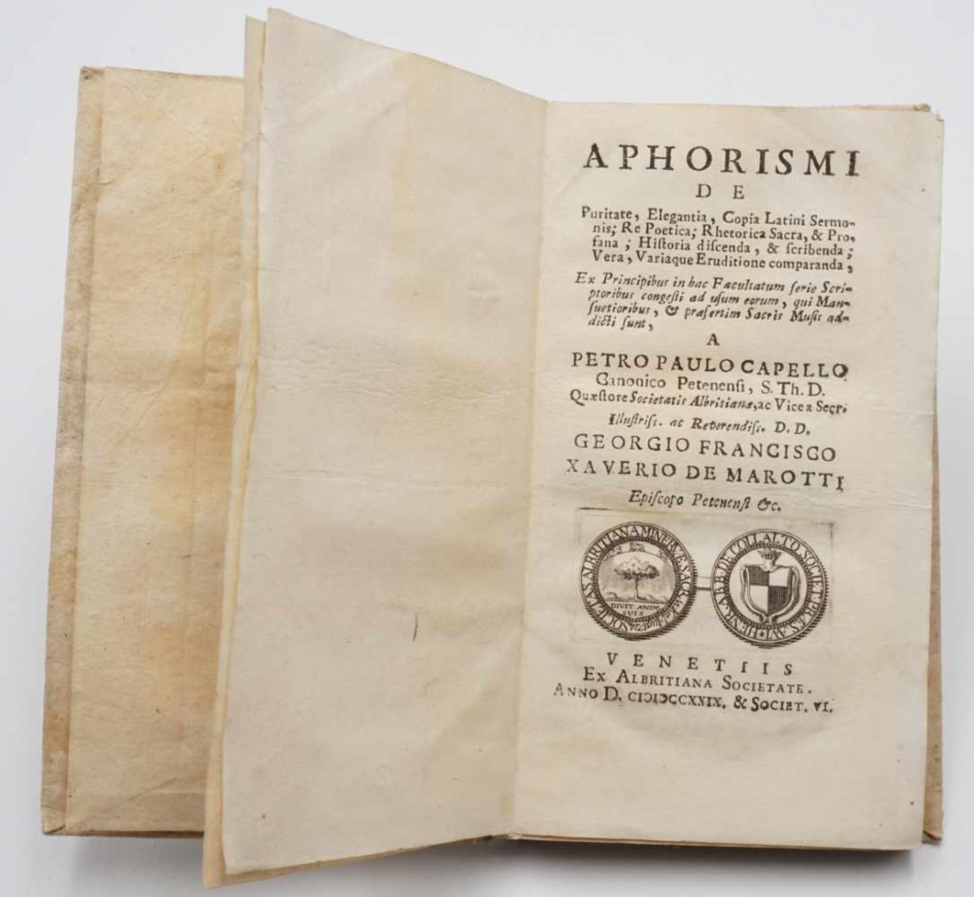 Sechs Bücher von 1633 bis 18141) "Catechismo Ovvero Dottrina Cristiana", 1765, Einband fehlt, 260 - Image 5 of 7