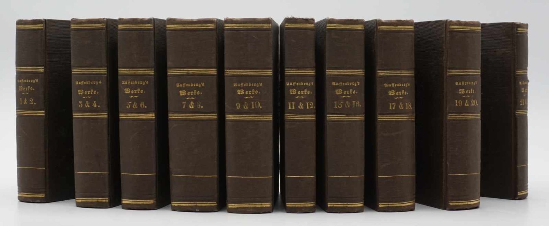Joseph Freiherr von Auffenberg, "Sämtliche Werke in 20 Bänden"1843-1844, 10 Bücher, mit