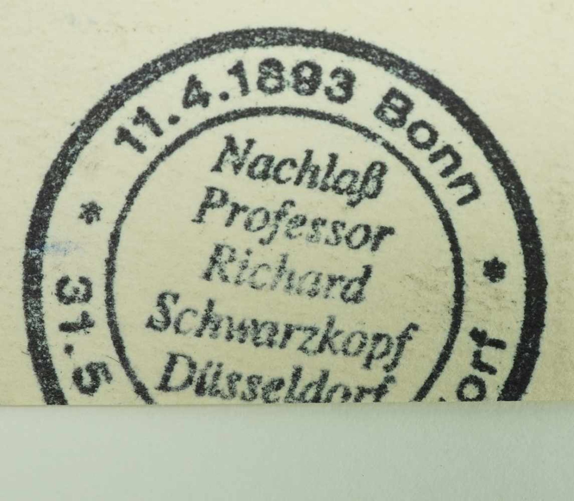 Richard Schwarzkopf, "Am Bau"(1893 Bonn - 1963 Düsseldorf), Aquarell/Arches, um 1950, verso - Bild 5 aus 5