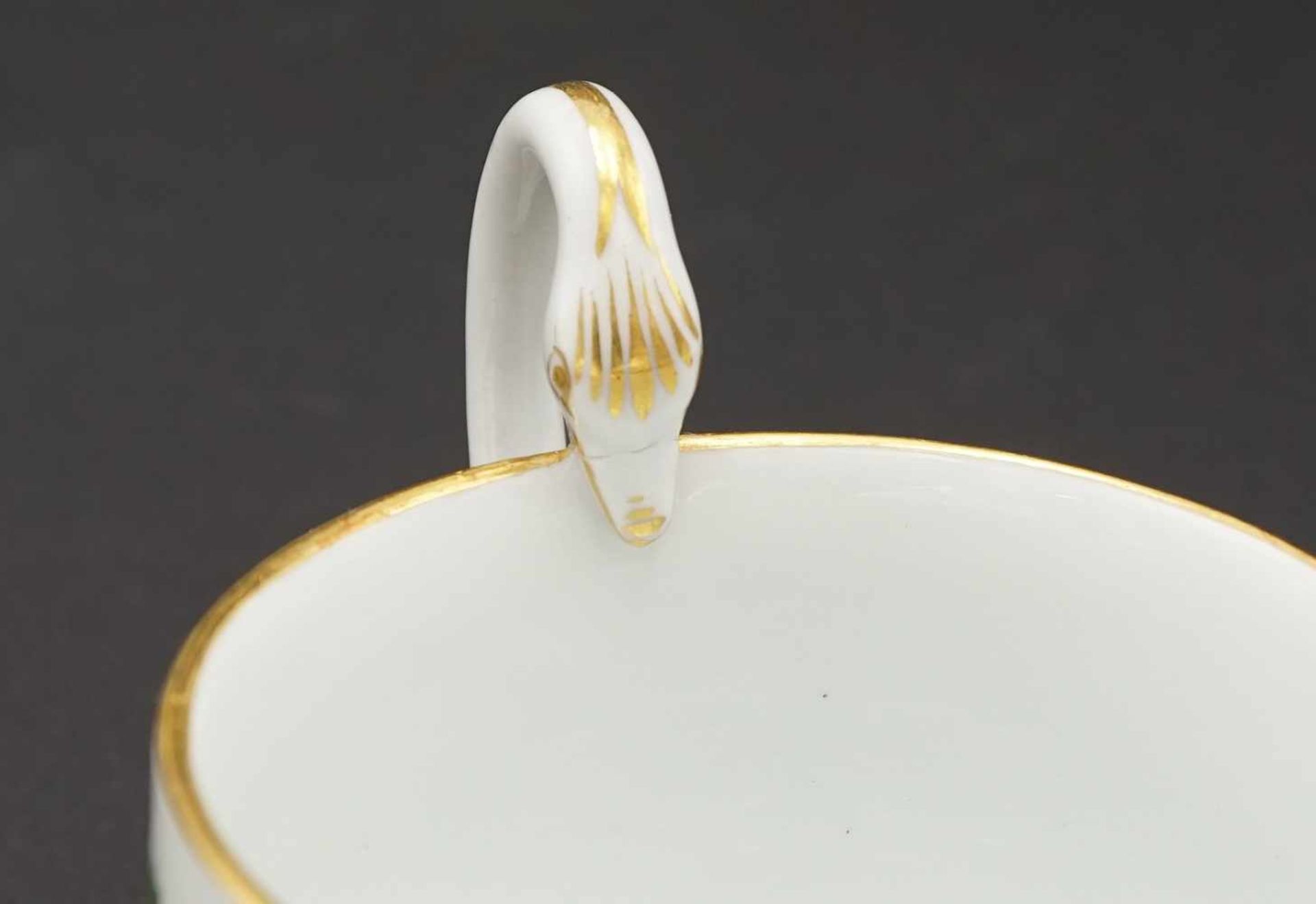 Meissen Mokkagedecke für 12 Personen1815 - 1924, 1. Wahl eine Untertasse zwei Schleifstriche, Voller - Bild 5 aus 5