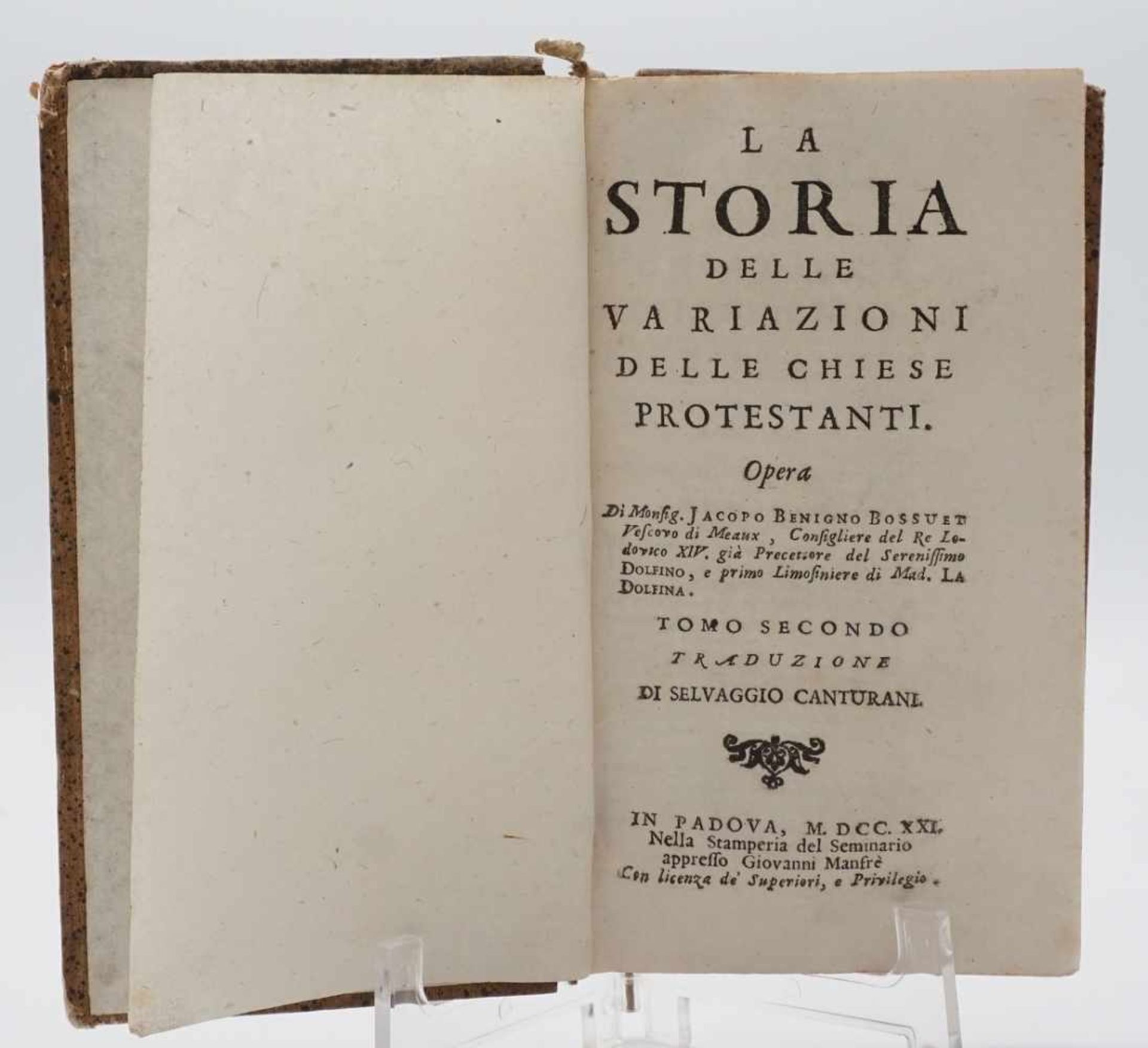 "La Storia Delle Variazioni"1721, die Geschichte der Variationen der evangelischen Kirchen,