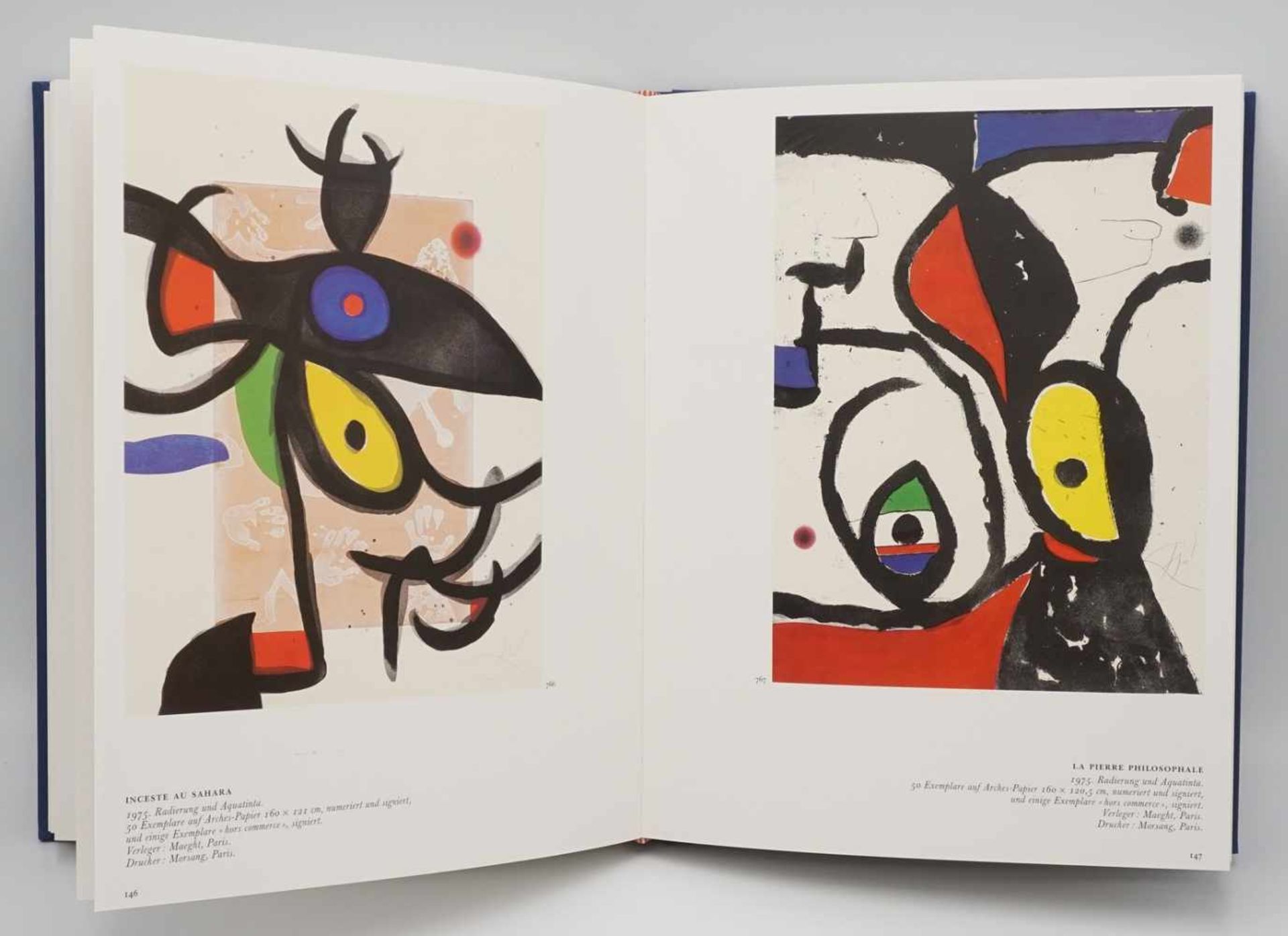 Drei Bücher über Joan Miró1) Jacques Dupin "Miró Radierungen 1973-1975", Band III, 1991, blauer - Image 3 of 7