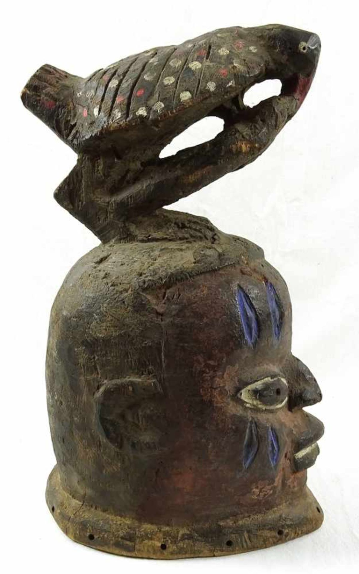 Helmmaske der Yoruba / Gelede, Nigerialeichtes Holz, aus Harzer Privatsammlung, altersgemäß guter - Image 2 of 5
