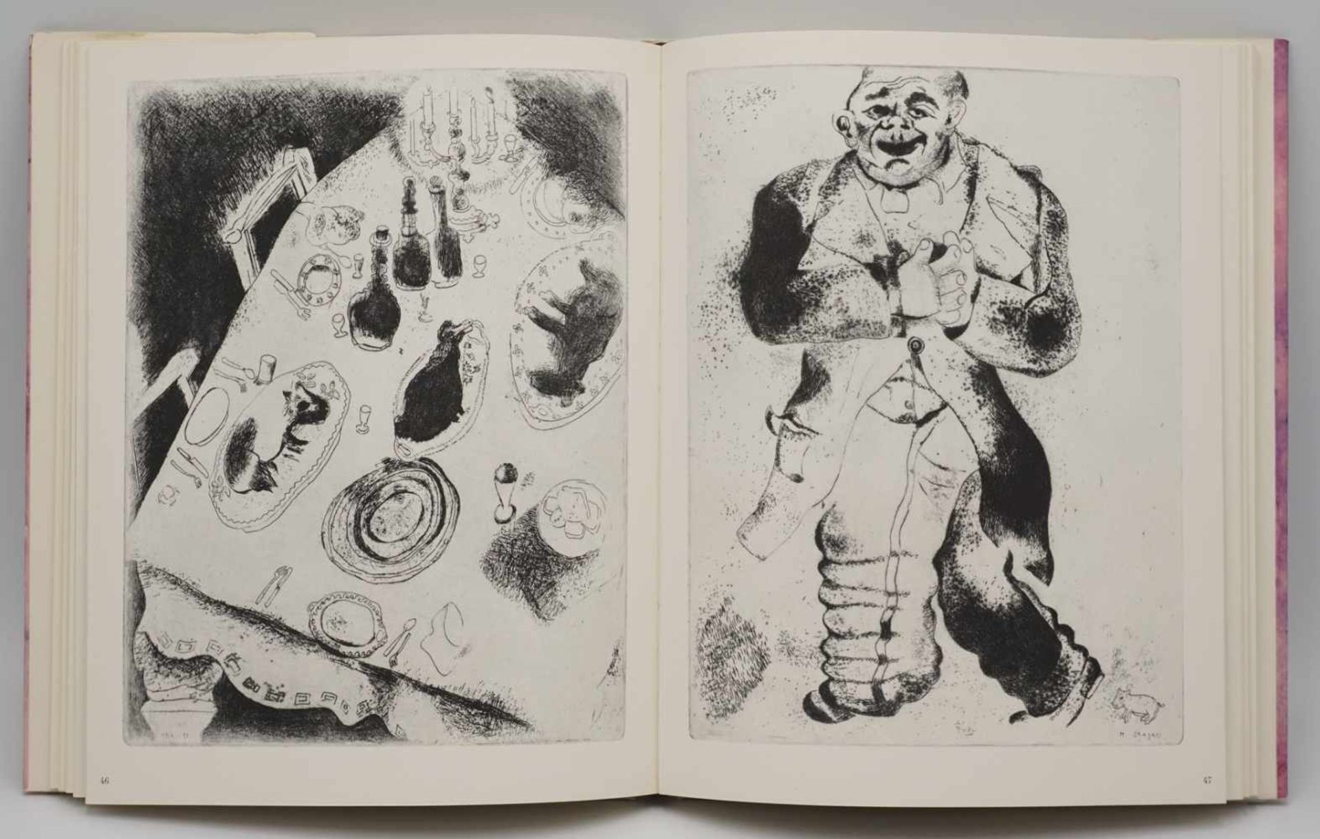 Vier Bücher über Marc Chagall1) "Marc Chagall - das graphische Werk", 1957, Leineneinband mit - Image 4 of 5