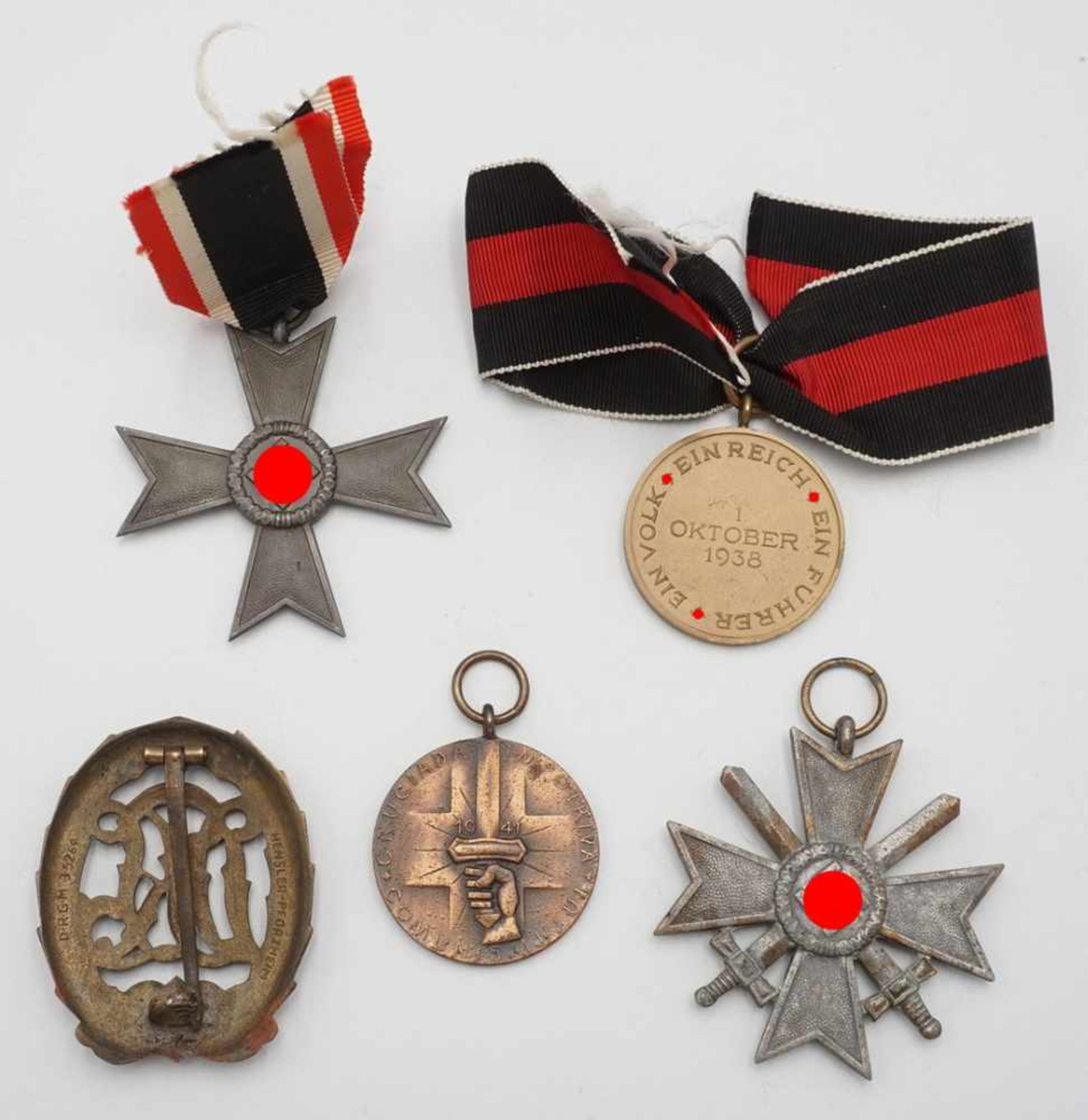 Fünf Orden 2. Weltkriegsog. III. Reich, KVK 2. Klasse mit und ohne Schwerter, Sportabzeichen Bronze, - Image 2 of 2