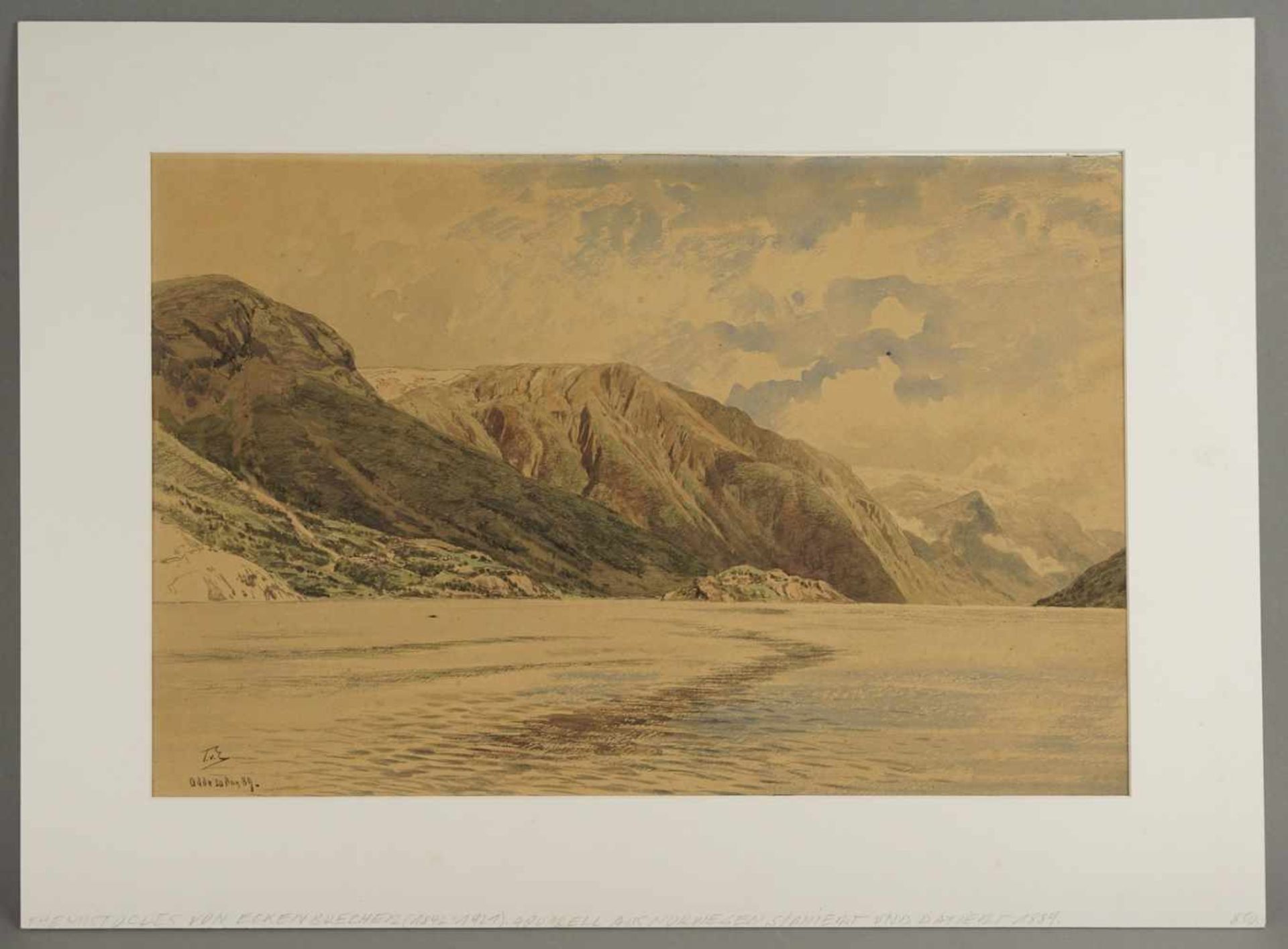 Karl Themistokles von Eckenbrecher, "Odda in Norwegen"(1842 - 1921) 1861 - 1863 Privatschüler bei - Bild 2 aus 3