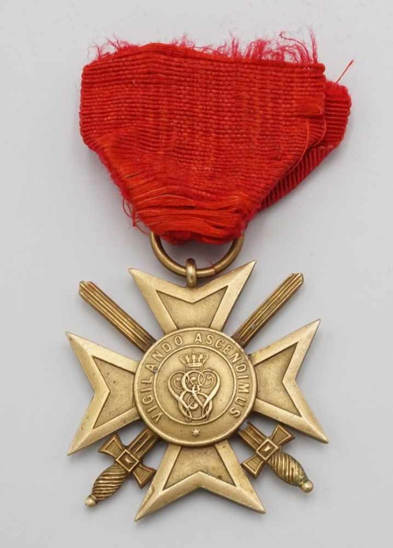 Sachsen Weimar goldenes Verdienstkreuz mit Schwertern und Dienstauszeichnung 3. Klasse1) Sachsen - Image 3 of 6