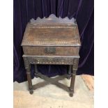 19th Cent oak writing slope