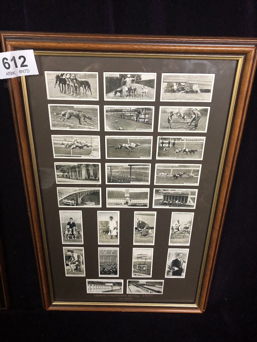 Framed cigarette cards