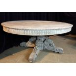 Large bleached dining table