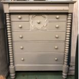 Painted Victorian Scottish chest of drawers