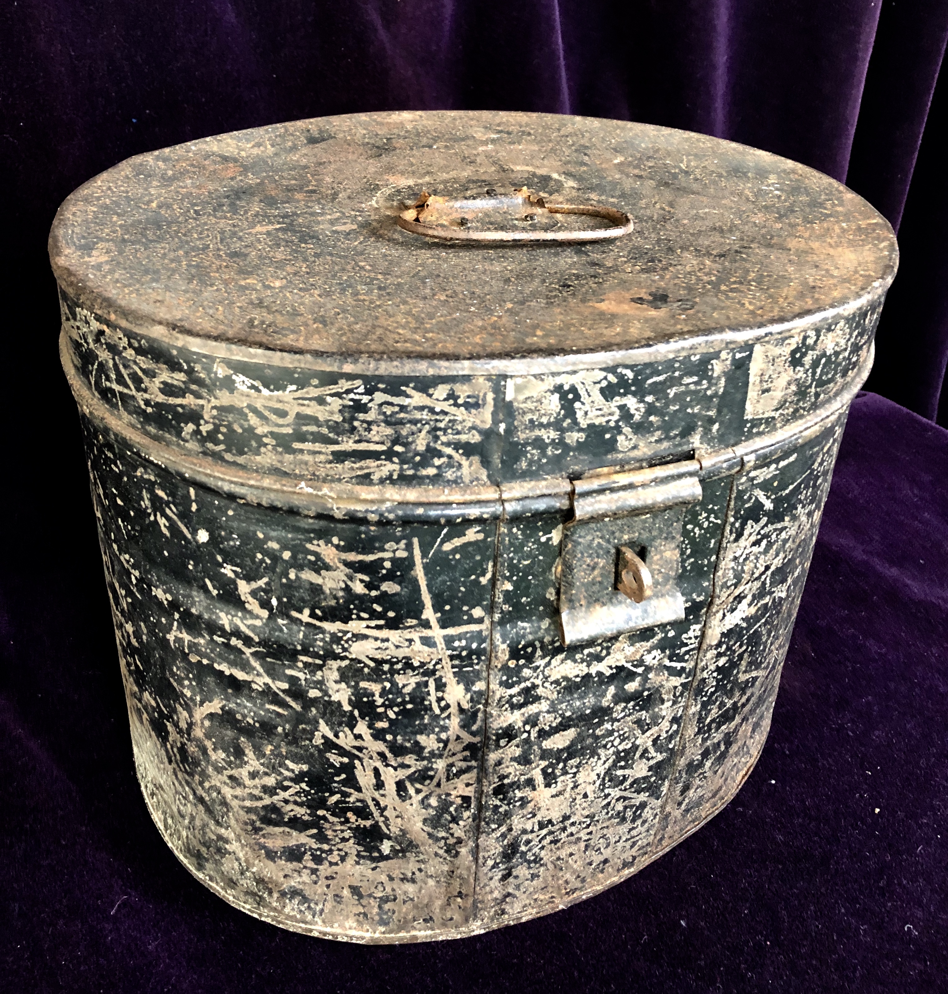 A 19th century Tin hat box