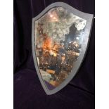 Shield shaped mirror