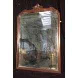 Mahogany overmantel wall mirror