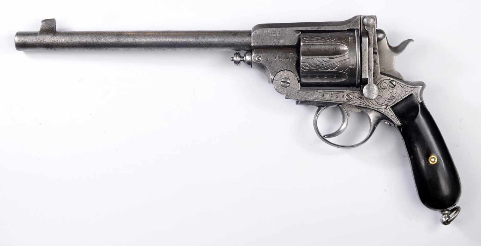 REVOLVER GASSER M1880 MIT LANGEM LAUFÖsterreich-Ungarn / Belgien,nach 1880Runder Lauf mit