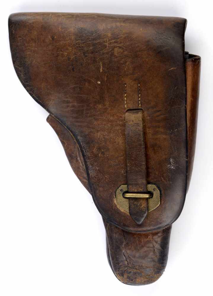 PISTOLENTASCHE BROWNING FN 1903Bulgarien,um 1940Militär-Pistolentasche aus weichem Naturleder.