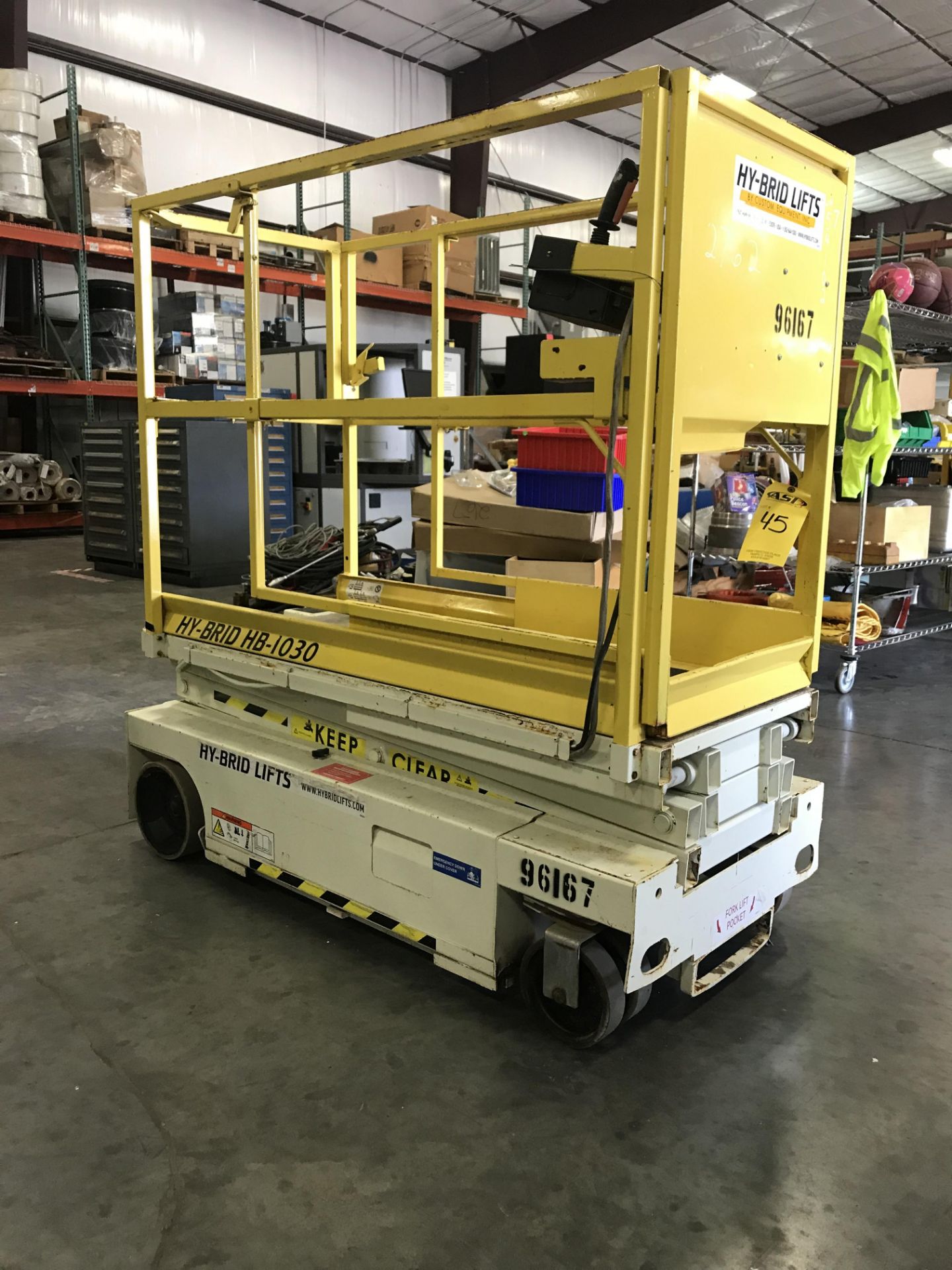 2008 HYBRID HB-1030 SCISSOR LIFT, ELECTRIC POWERED, SLIDE OUT DECK, 500LB CAPACITY - Image 2 of 6