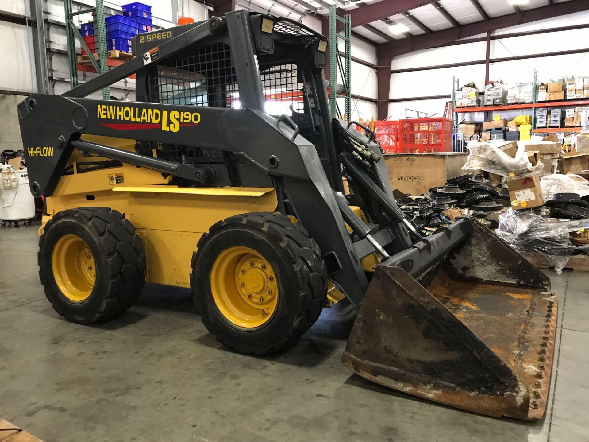 2006 NEW HOLLAND LS190 SKID STEER, DIESEL, QUICK COUPLER, AUX. HIGH FLOW HYDRAULICS