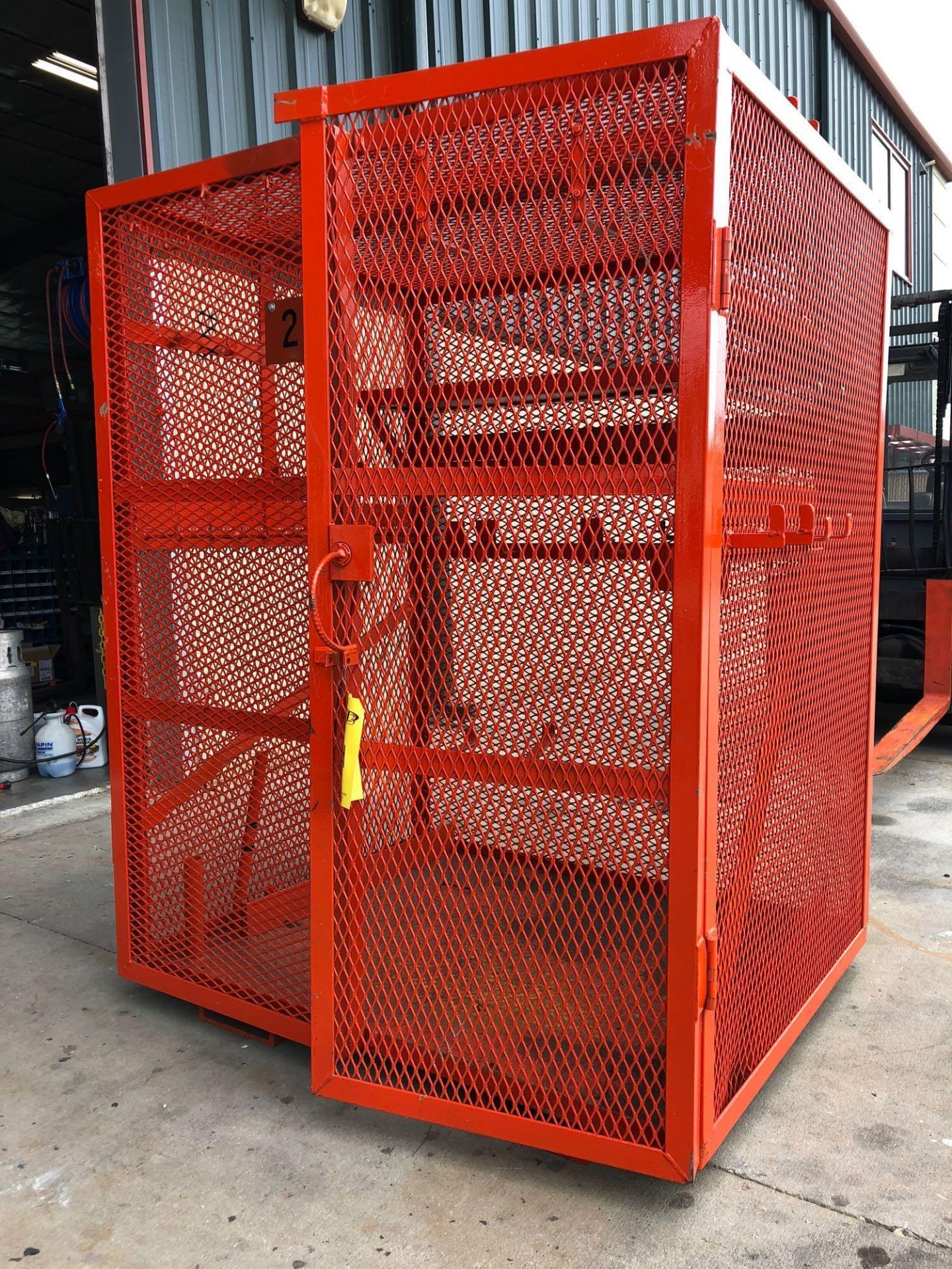 TWO DOOR STEEL STORAGE/TOOL CAGE