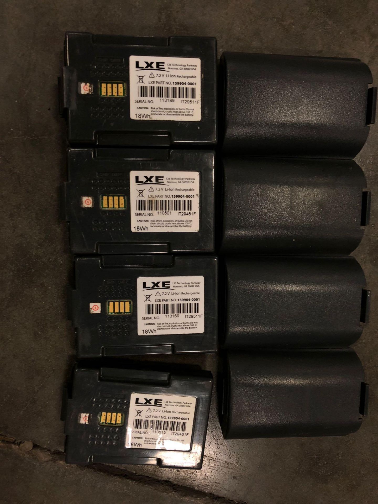 8 LXE SCANNER BATTERIES