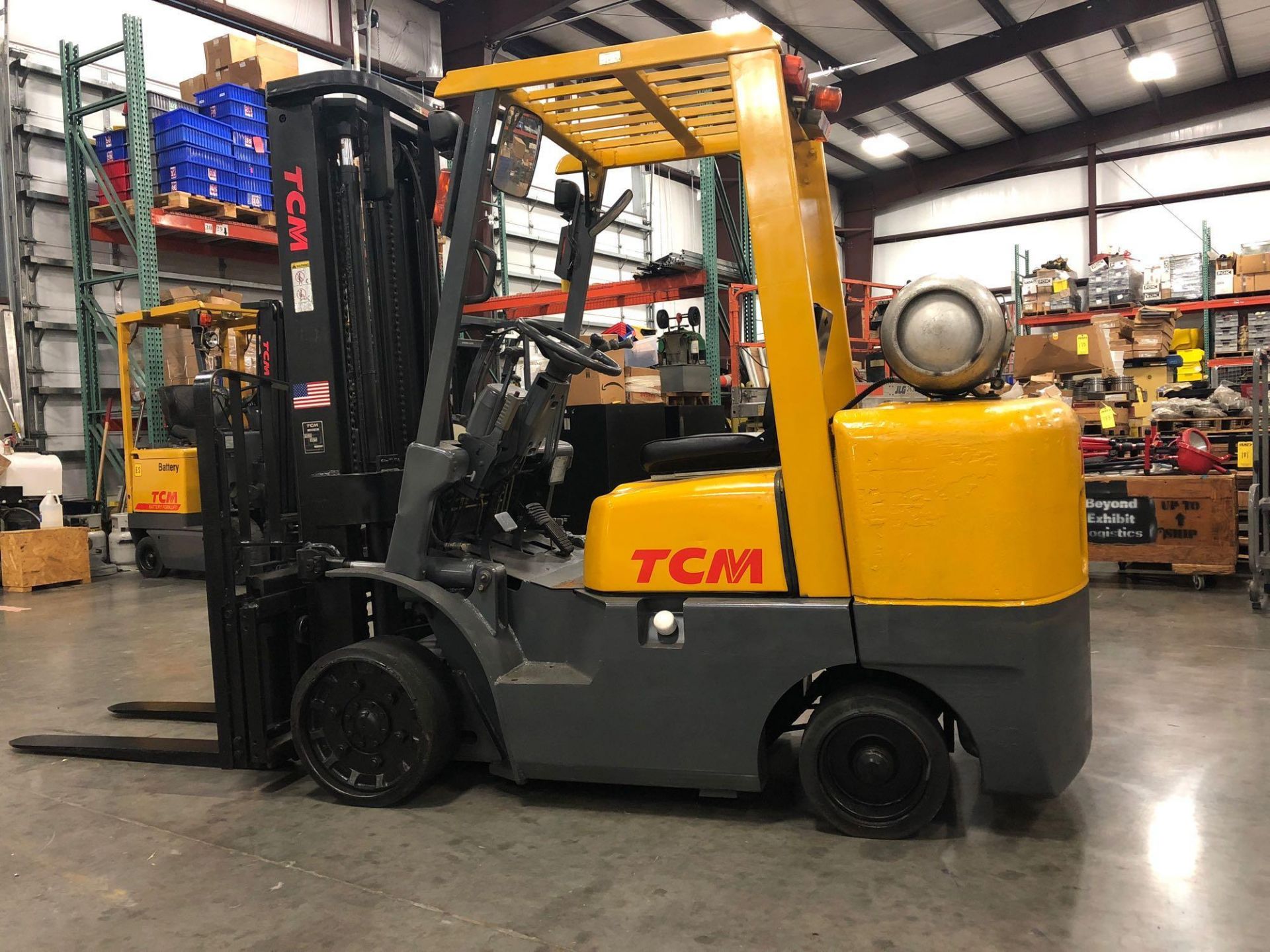 TCM LP FORKLIFT, 6,000 LB LIFT CAPACITY MODEL FCG30F9, TILT, SIDE SHIFT - Image 5 of 9