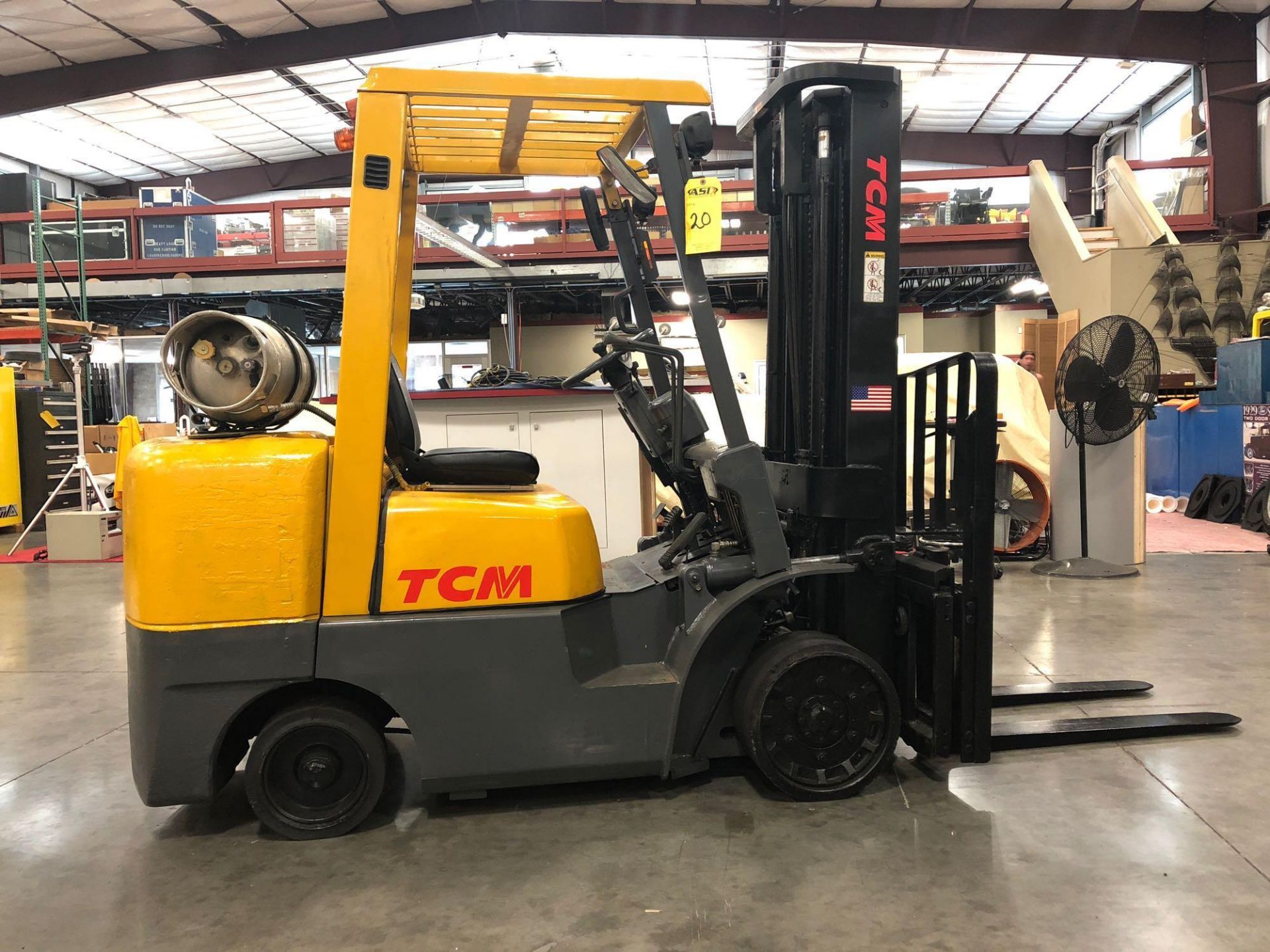 TCM LP FORKLIFT, 6,000 LB LIFT CAPACITY MODEL FCG30F9, TILT, SIDE SHIFT