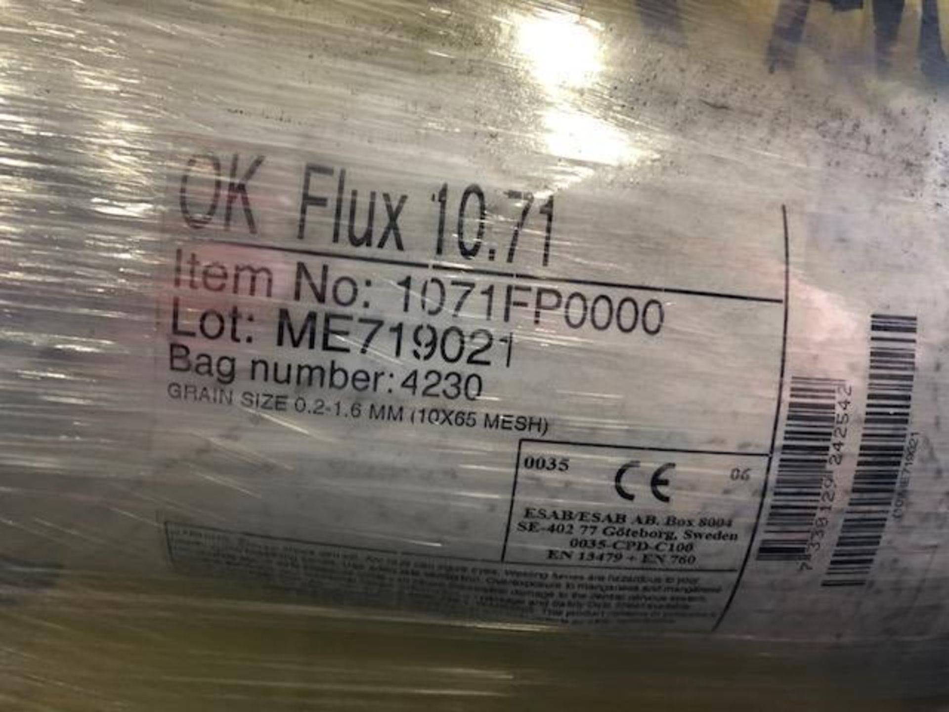 PALLET OF NEW OK FLUX 10.7, GRAIN SIZE 0.2-1.6 MM (10x65 MESH) - Image 6 of 6