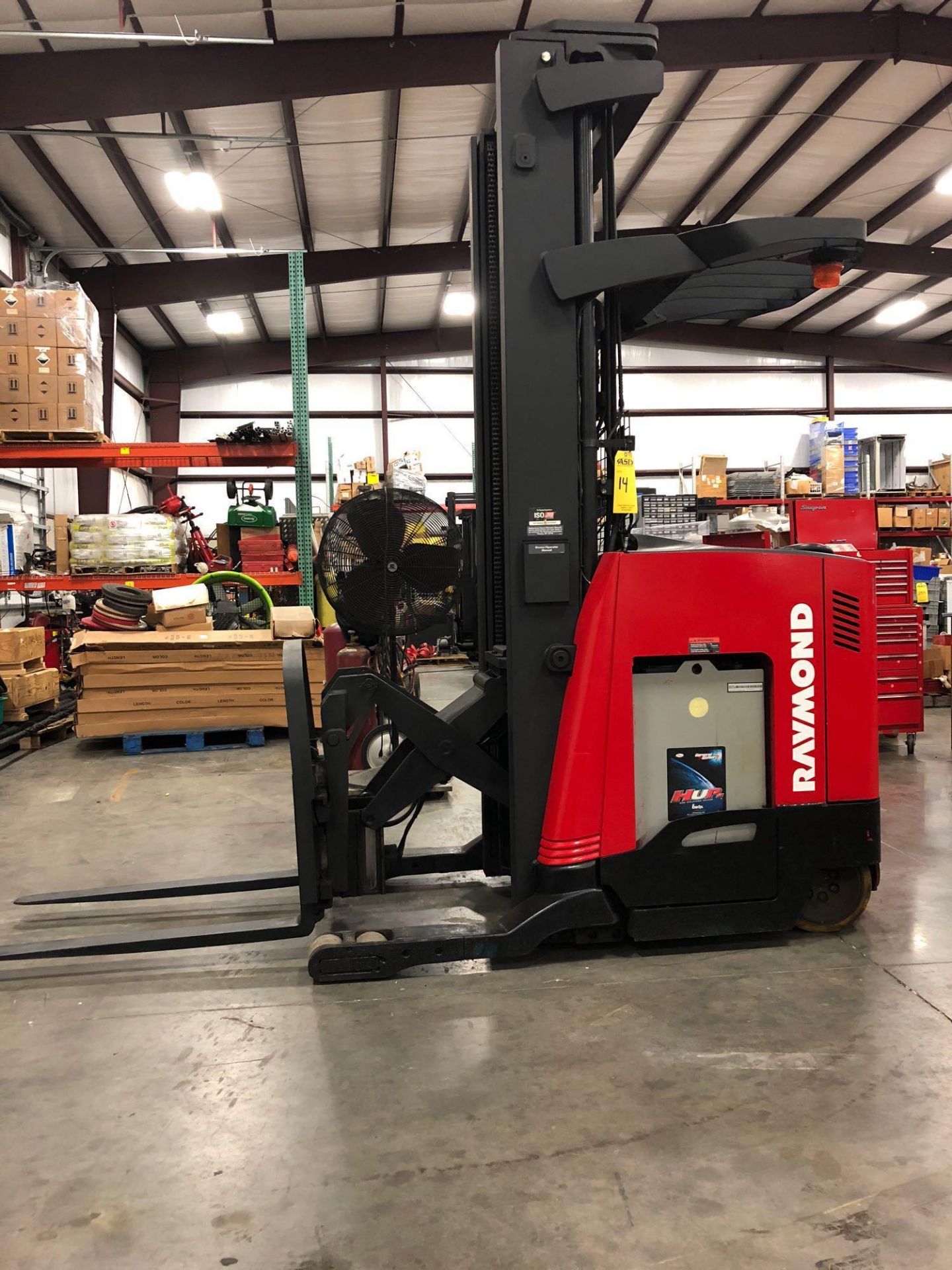 2006 RAYMOND ELECTRIC REACH FORKLIFT MODEL 740 R45TT, 4,500 LB CAPAPCITY, 268" HEIGHT - Image 2 of 12