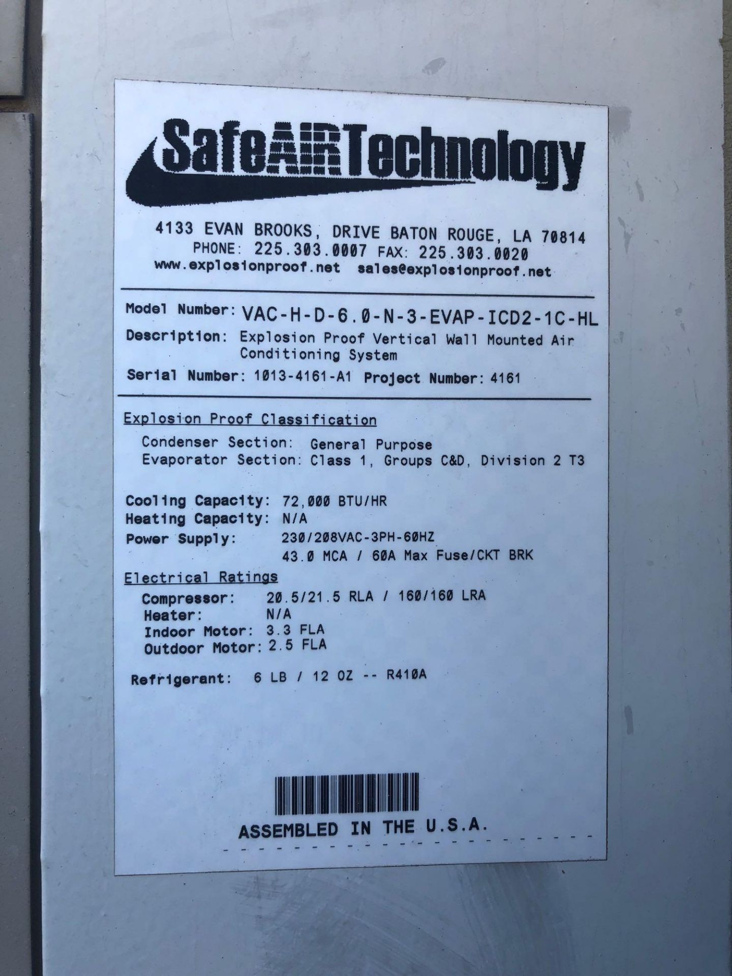 U.S. CHEMICALS DUAL GARAGE STORAGE CONTAINER MODEL VAC-H-D-6.0-N-3 - Image 11 of 20