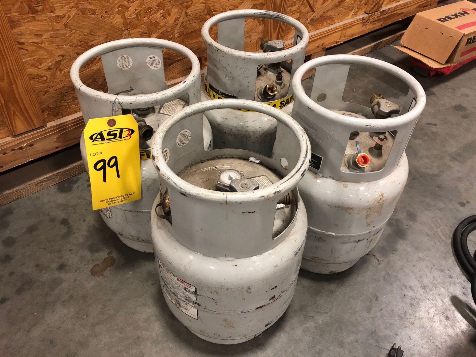 FOUR LP GAS TANKS