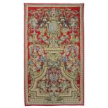 A decorative armorial wool tapestry with the Louvois coat of arms, 180 x 270 cm