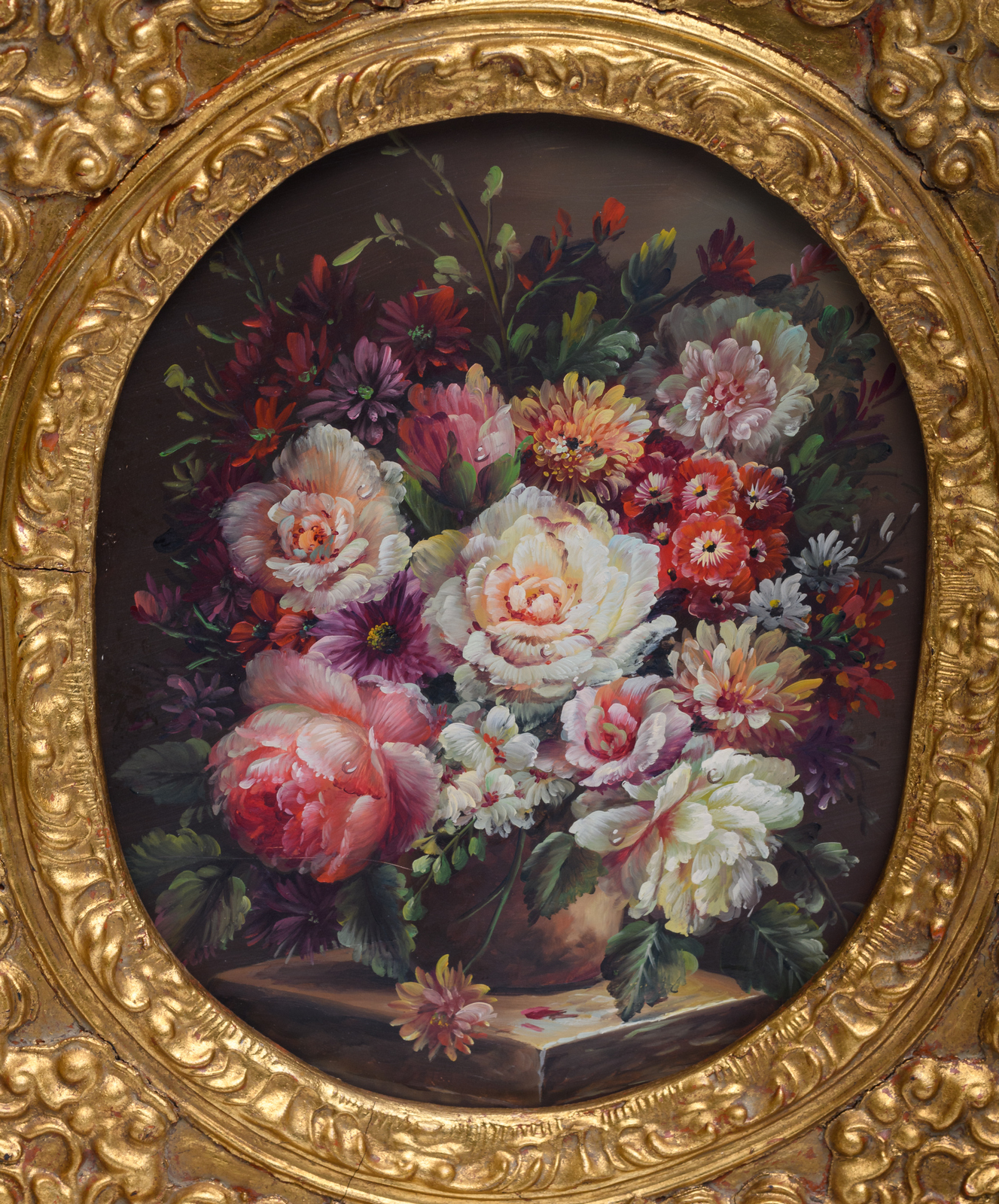 Unsigned, a still life with flowers, oil on panel, 20,5 x 26 cm - Image 4 of 4