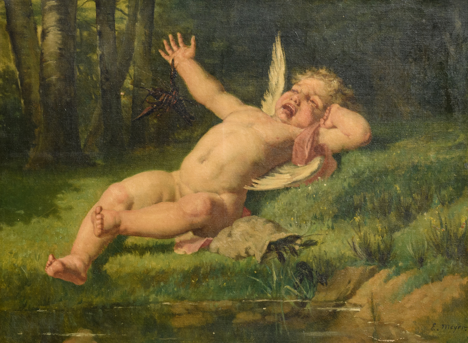 Meyer E., the deserved punishment, oil on canvas, 50 x 67 cm